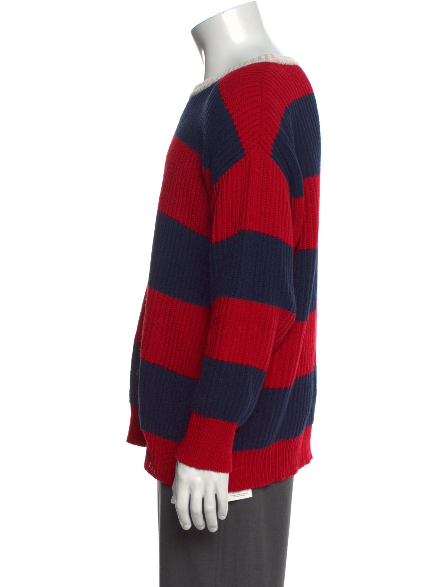 AMI Striped Crew Neck Pullover