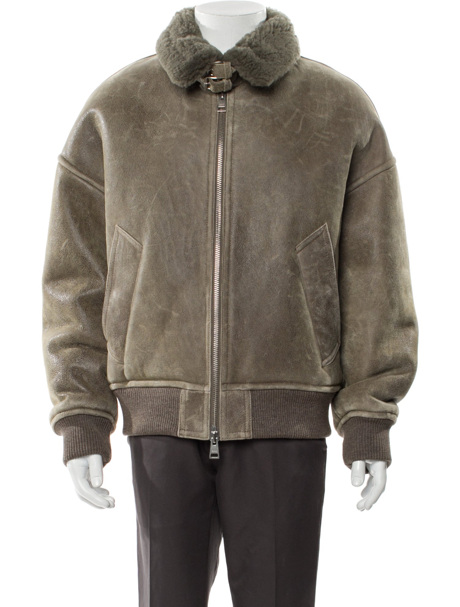 AMI Shearling Puffer Coat