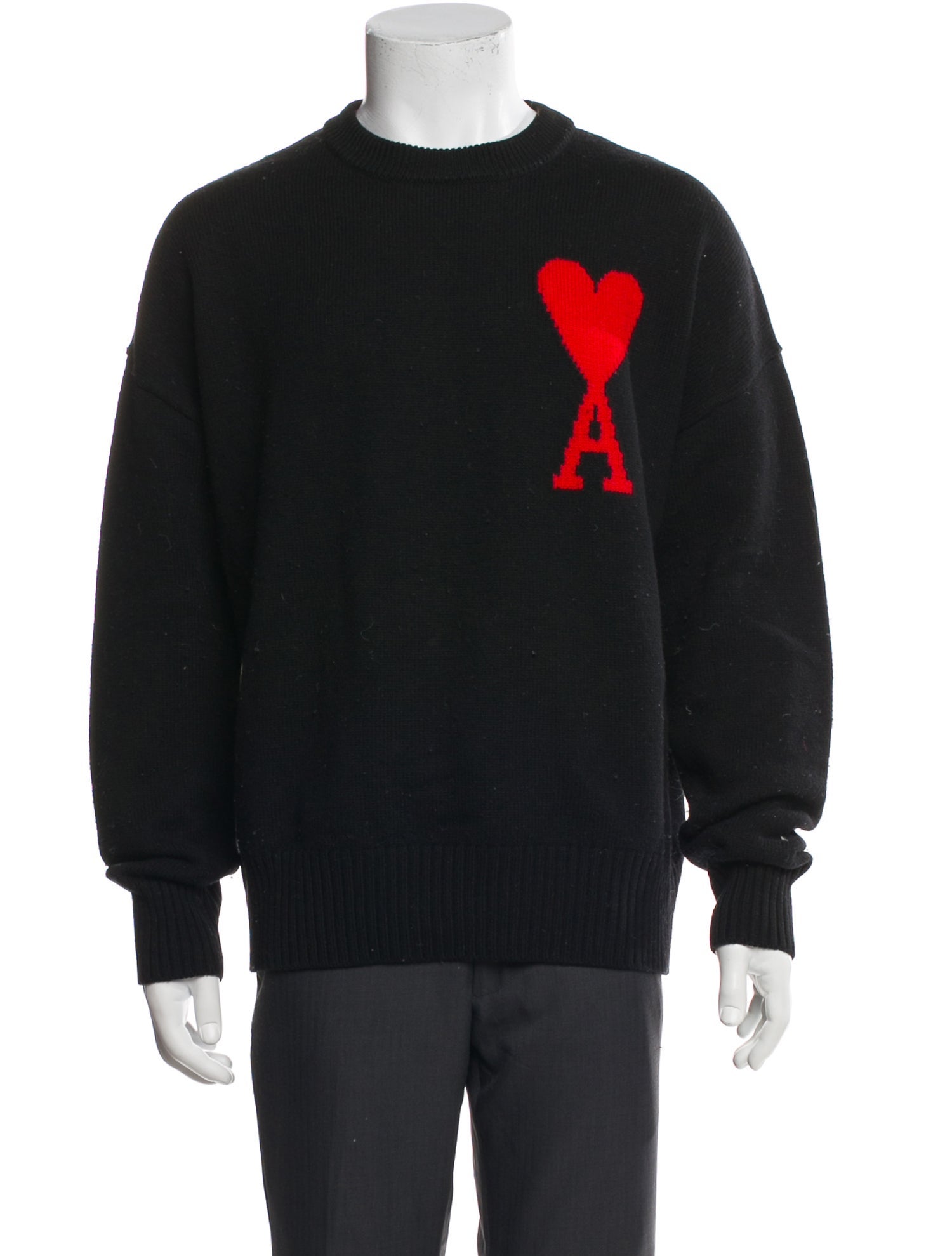 AMI Virgin Wool Graphic Print Pullover