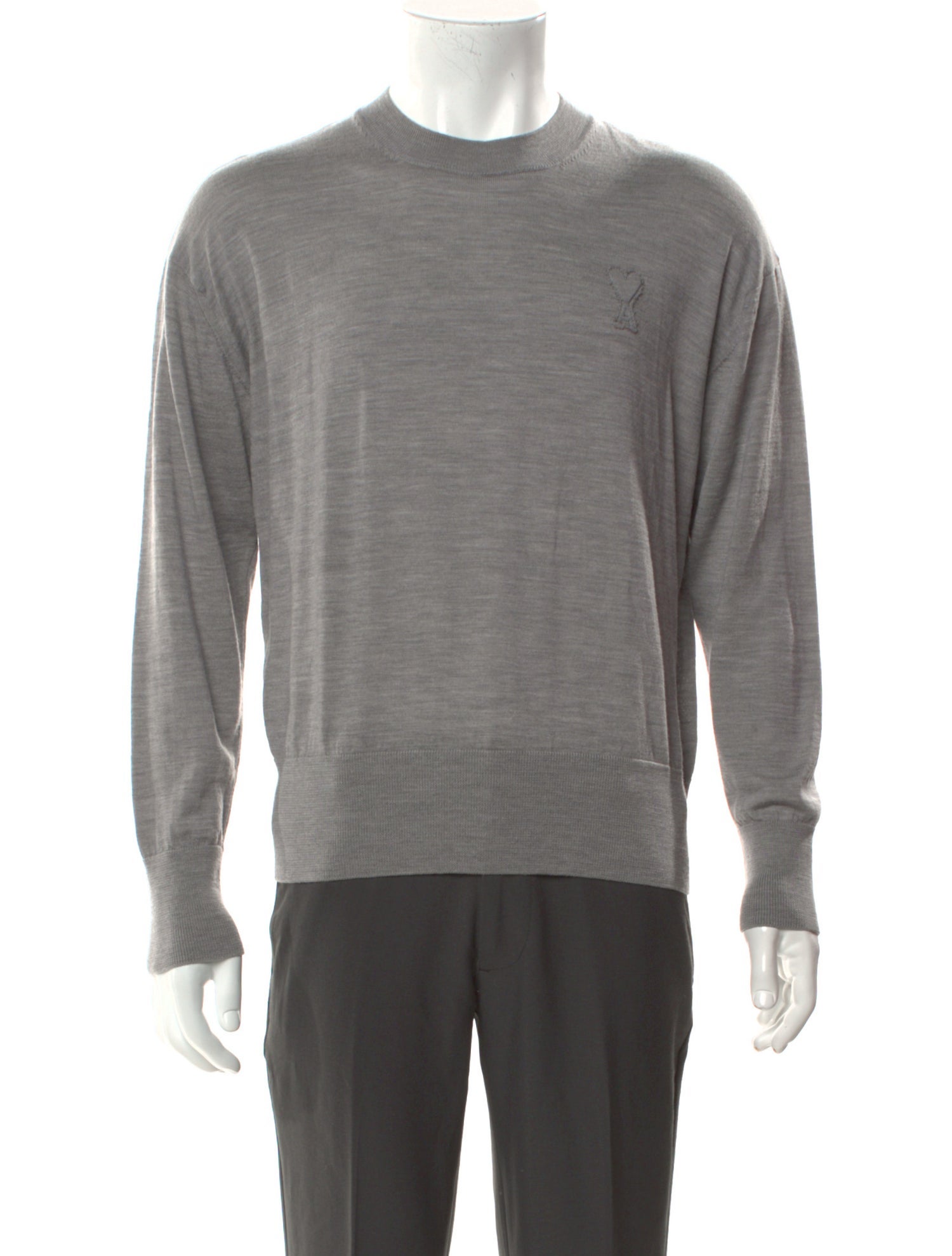 AMI Merino Wool Crew Neck Pullover