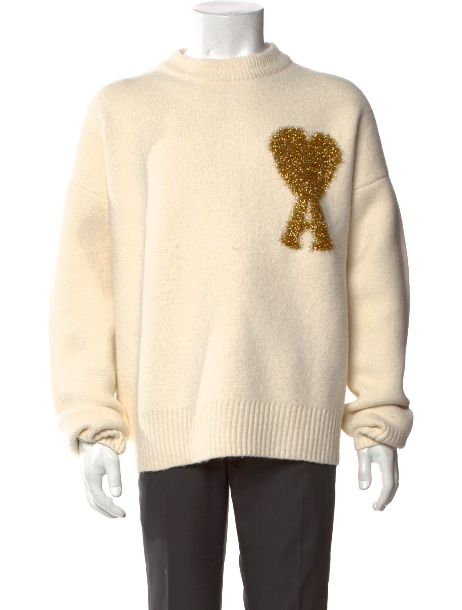 AMI Alpaca Graphic Print Pullover