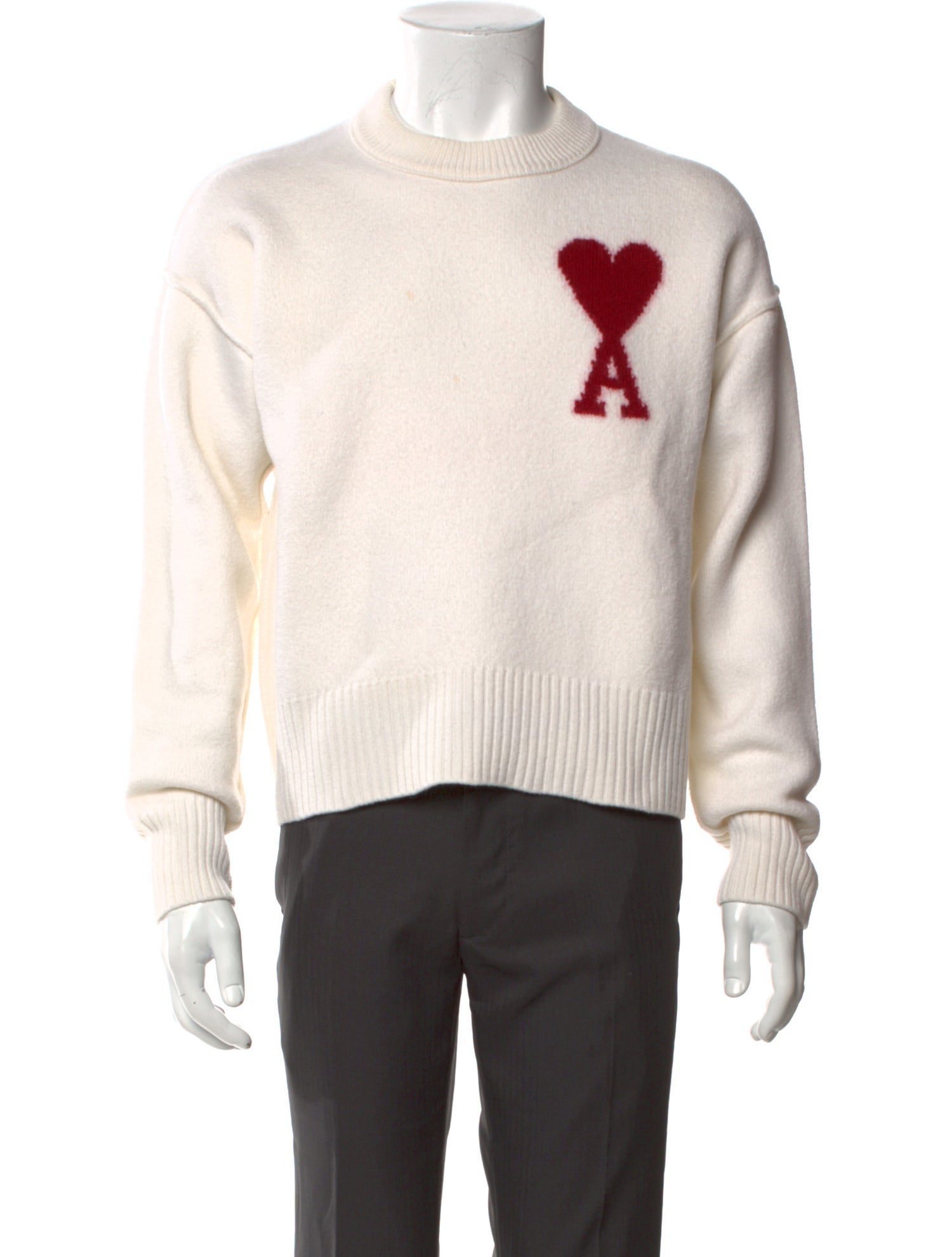 AMI Virgin Wool Graphic Print Pullover