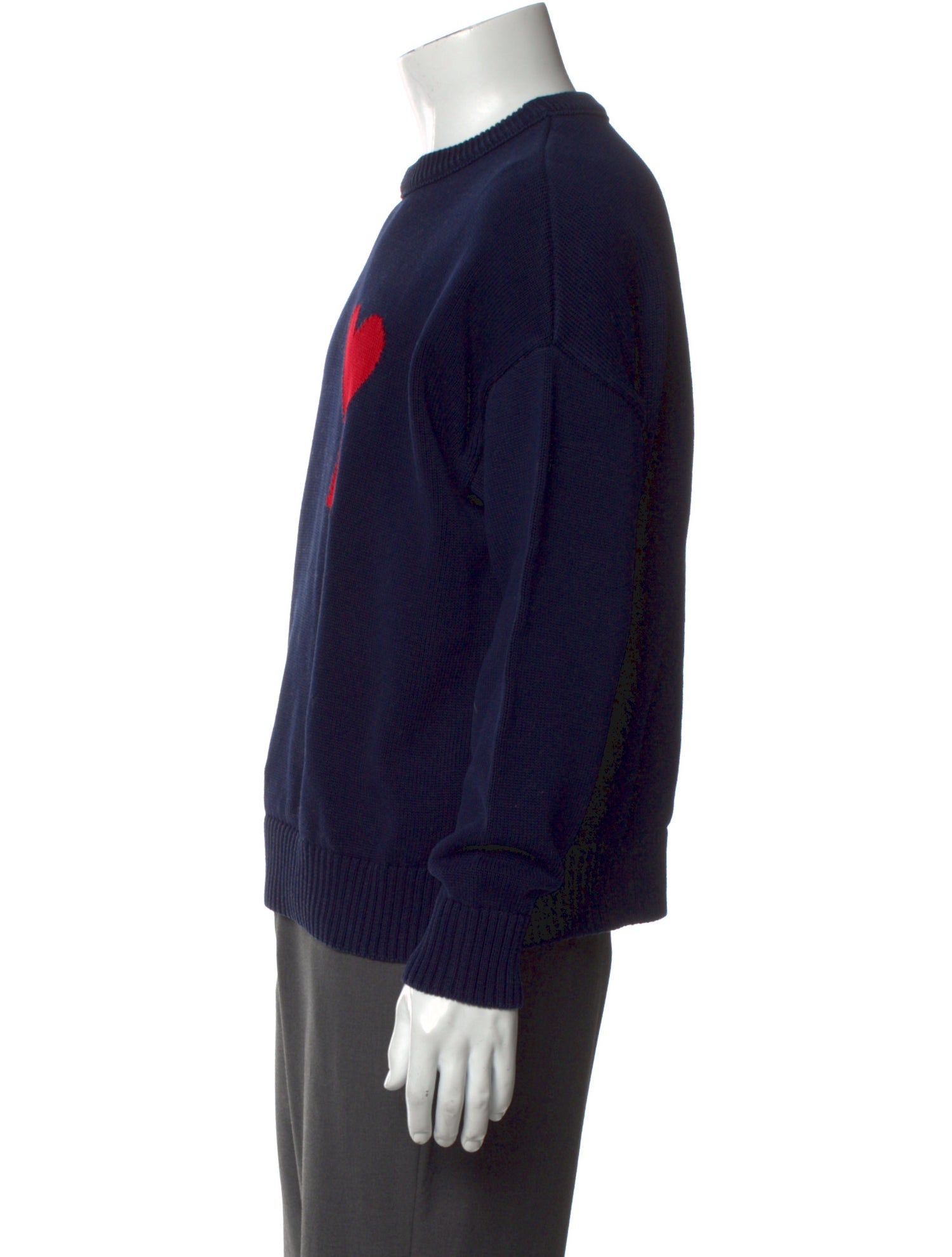 AMI Graphic Print Crew Neck Pullover