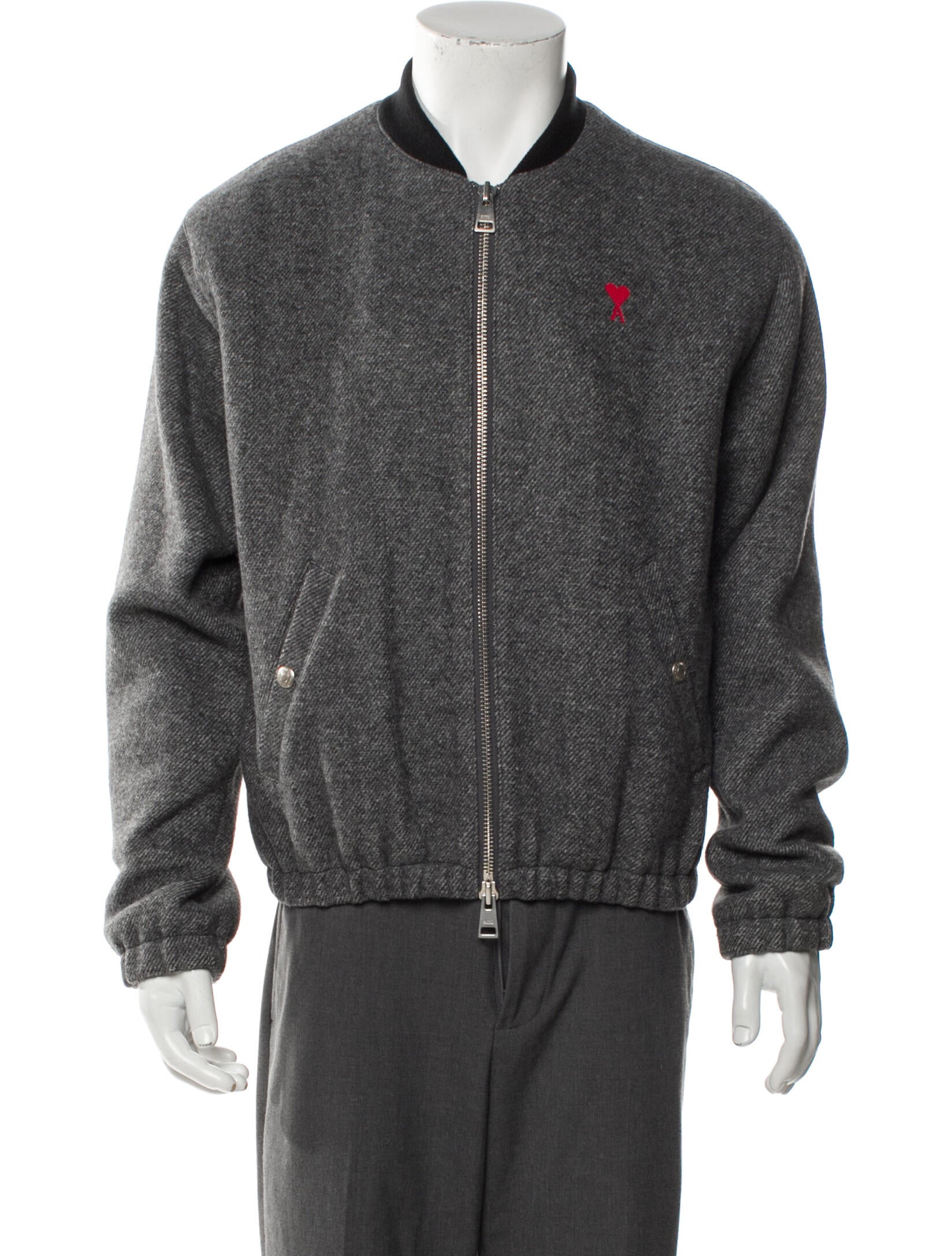 AMI Alexandre Mattiussi Wool Bomber Jacket