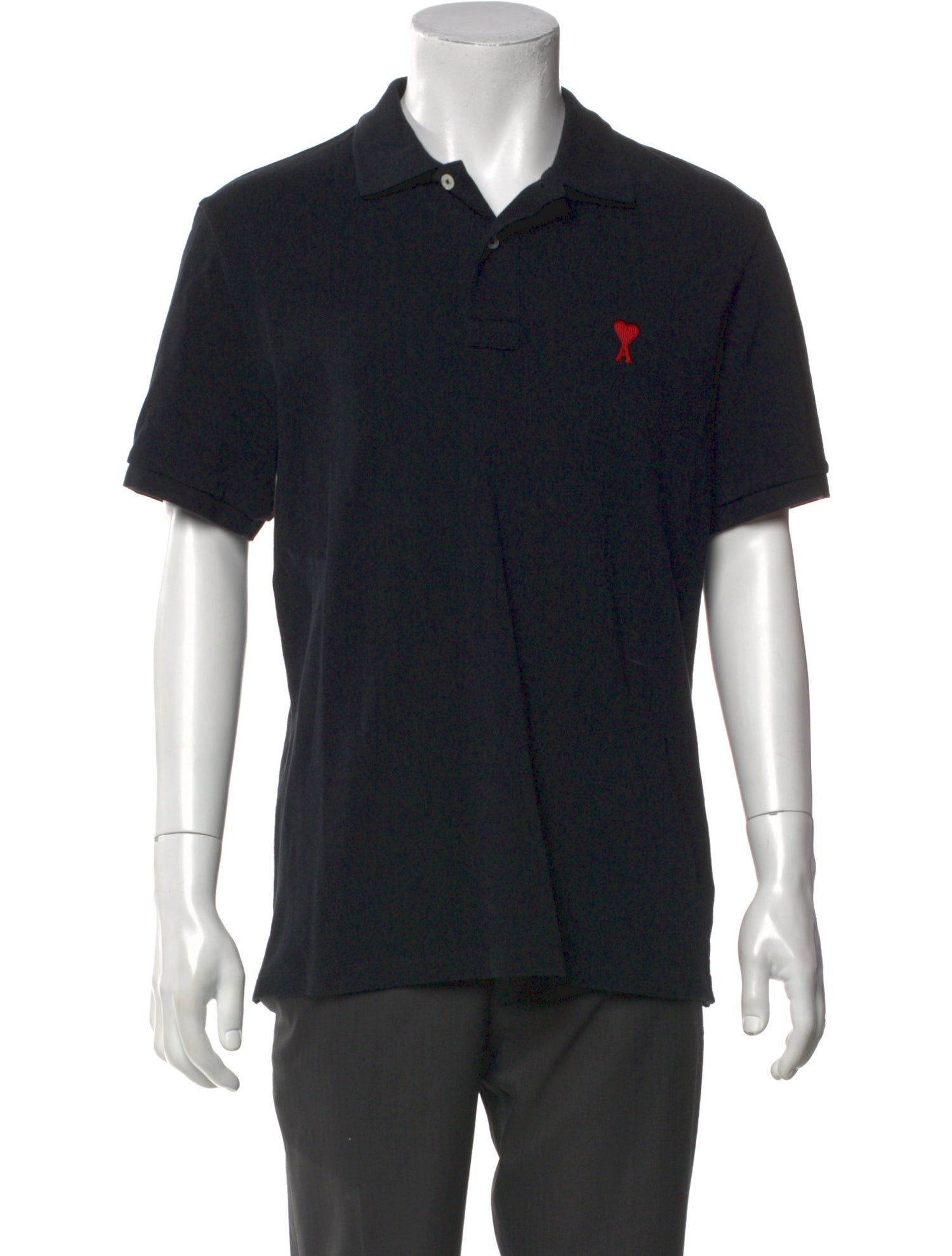 AMI Collar Short Sleeve Polo Shirt