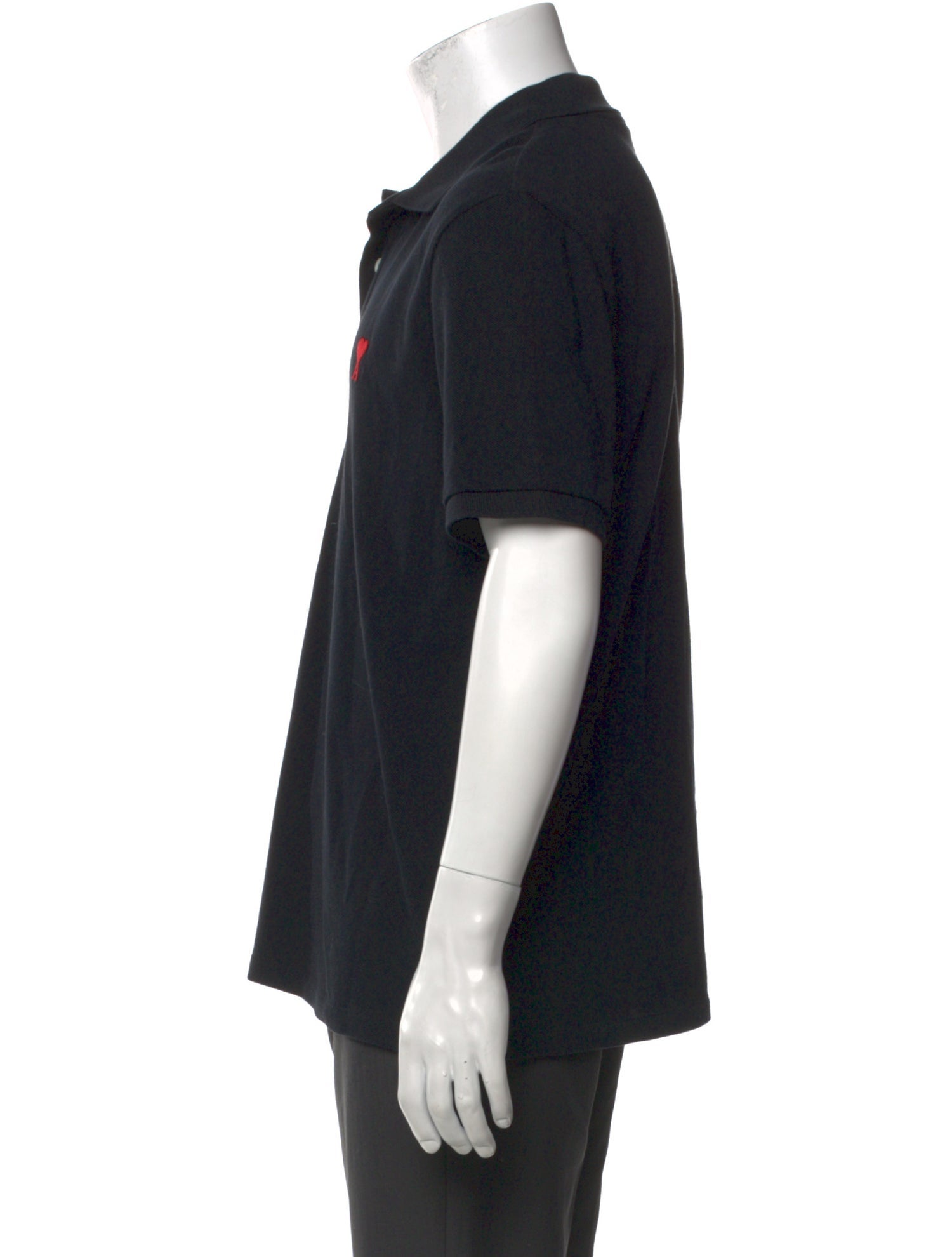 AMI Collar Short Sleeve Polo Shirt