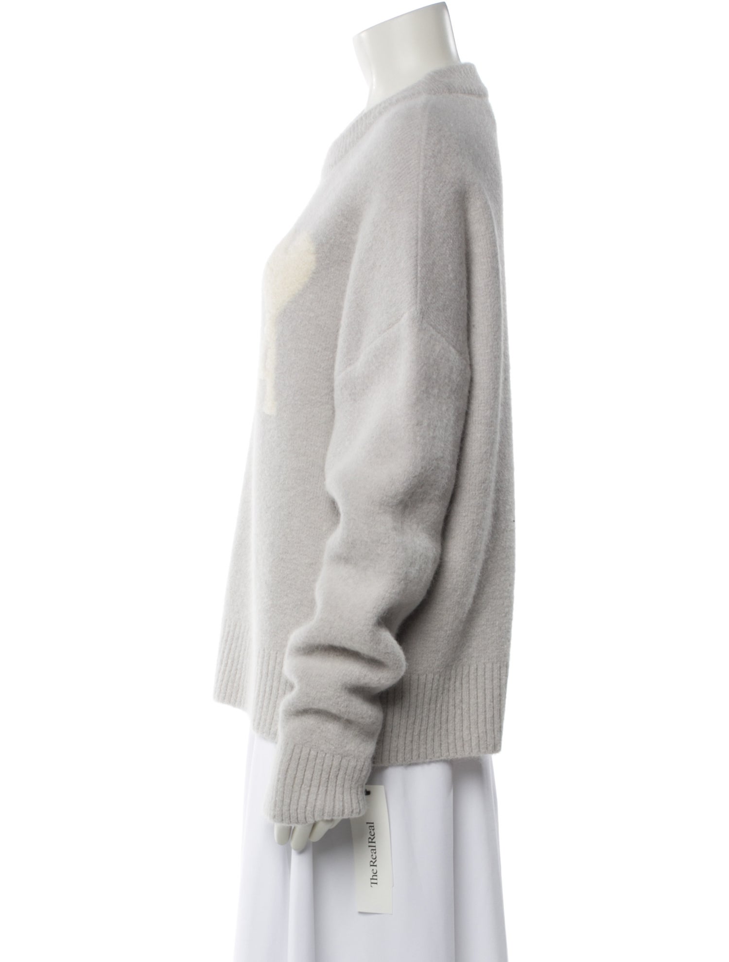 AMI Alpaca Graphic Print Sweater