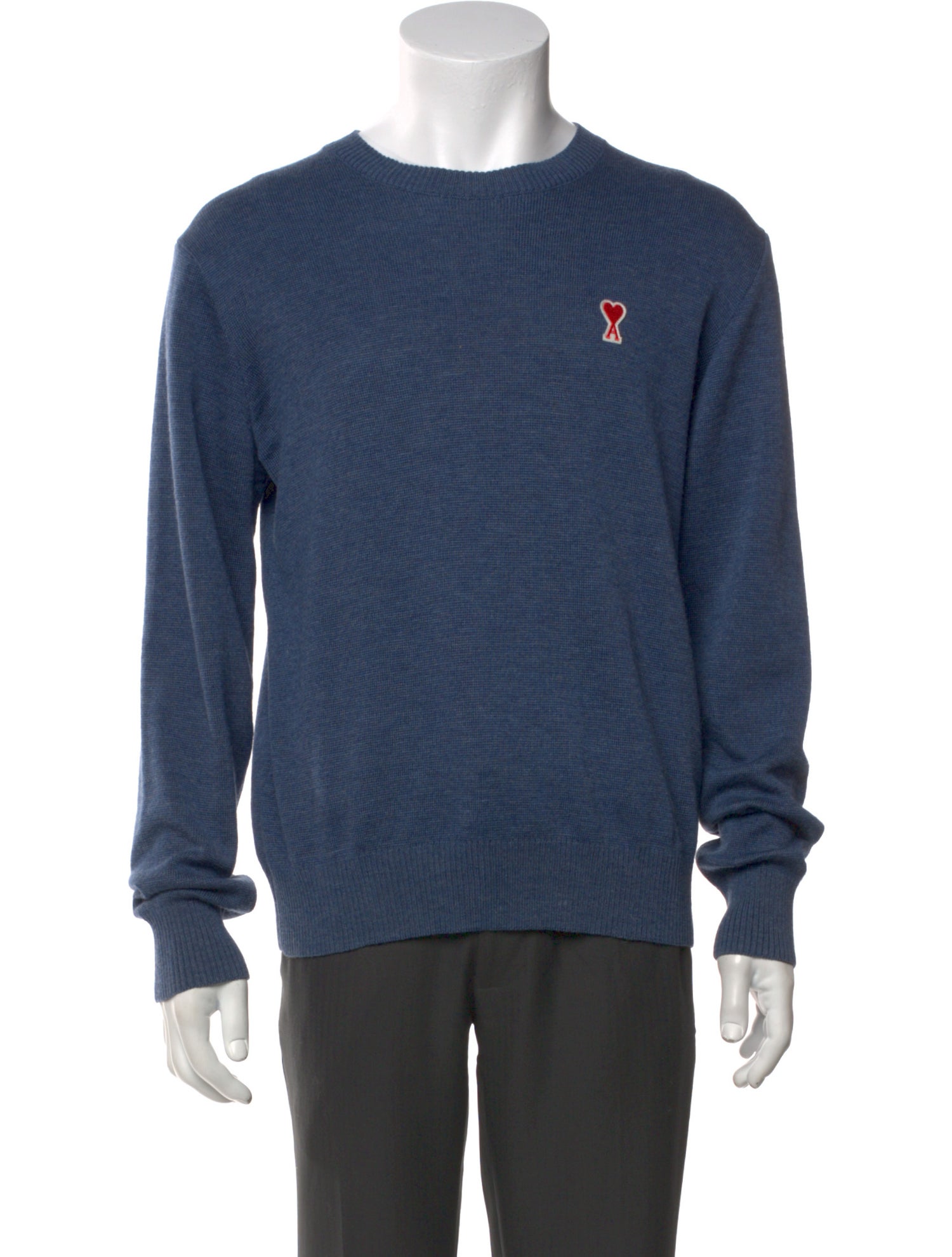 AMI Merino Wool Crew Neck Pullover