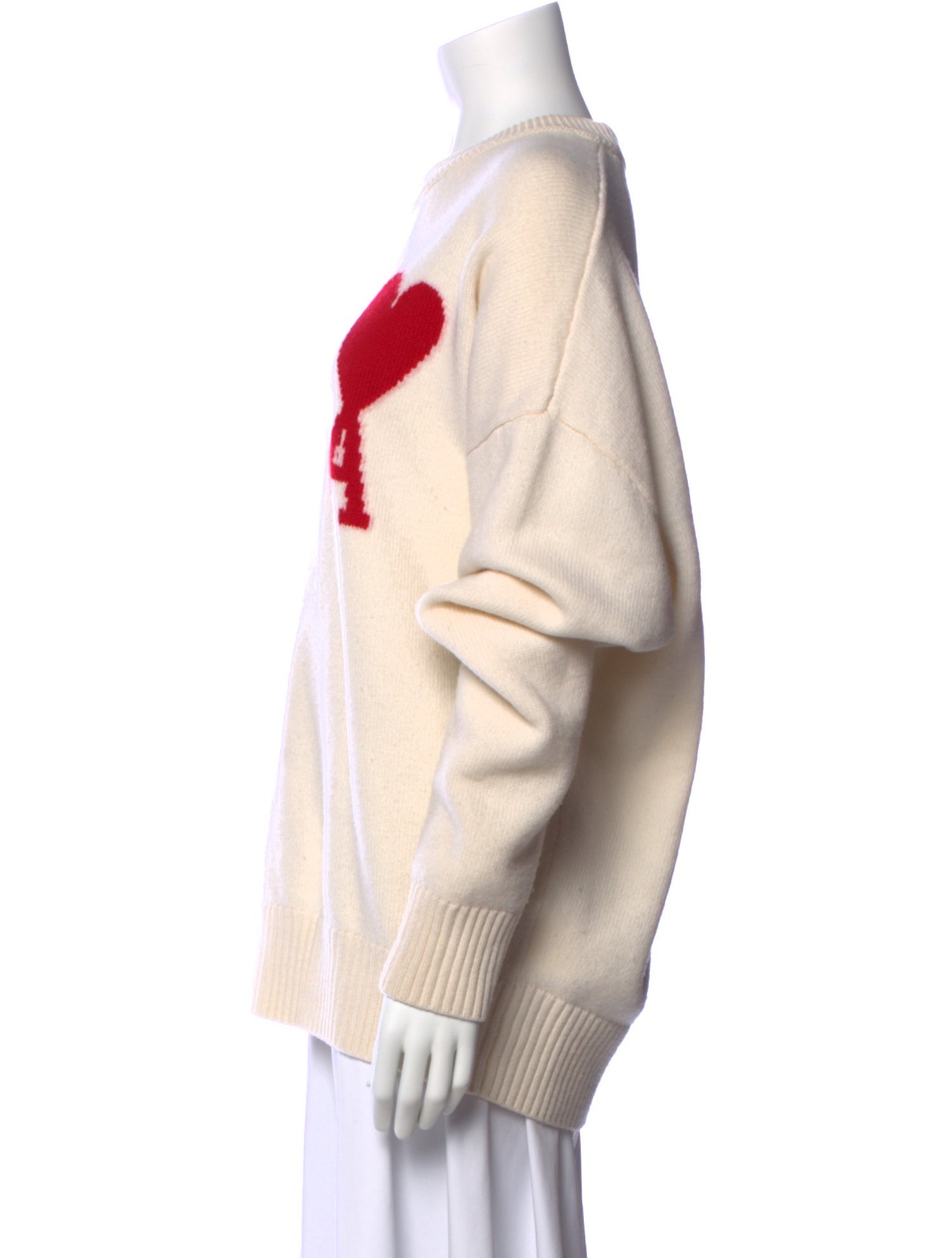 AMI Virgin Wool Graphic Print Sweater