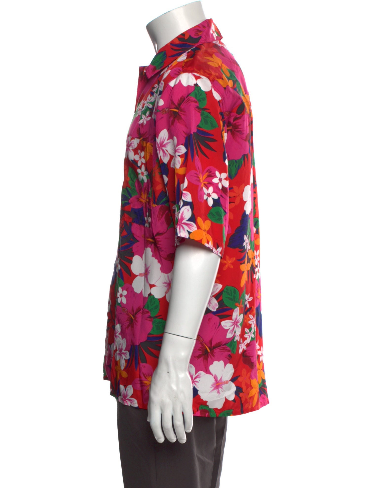AMI Floral Print Short Sleeve Shirt