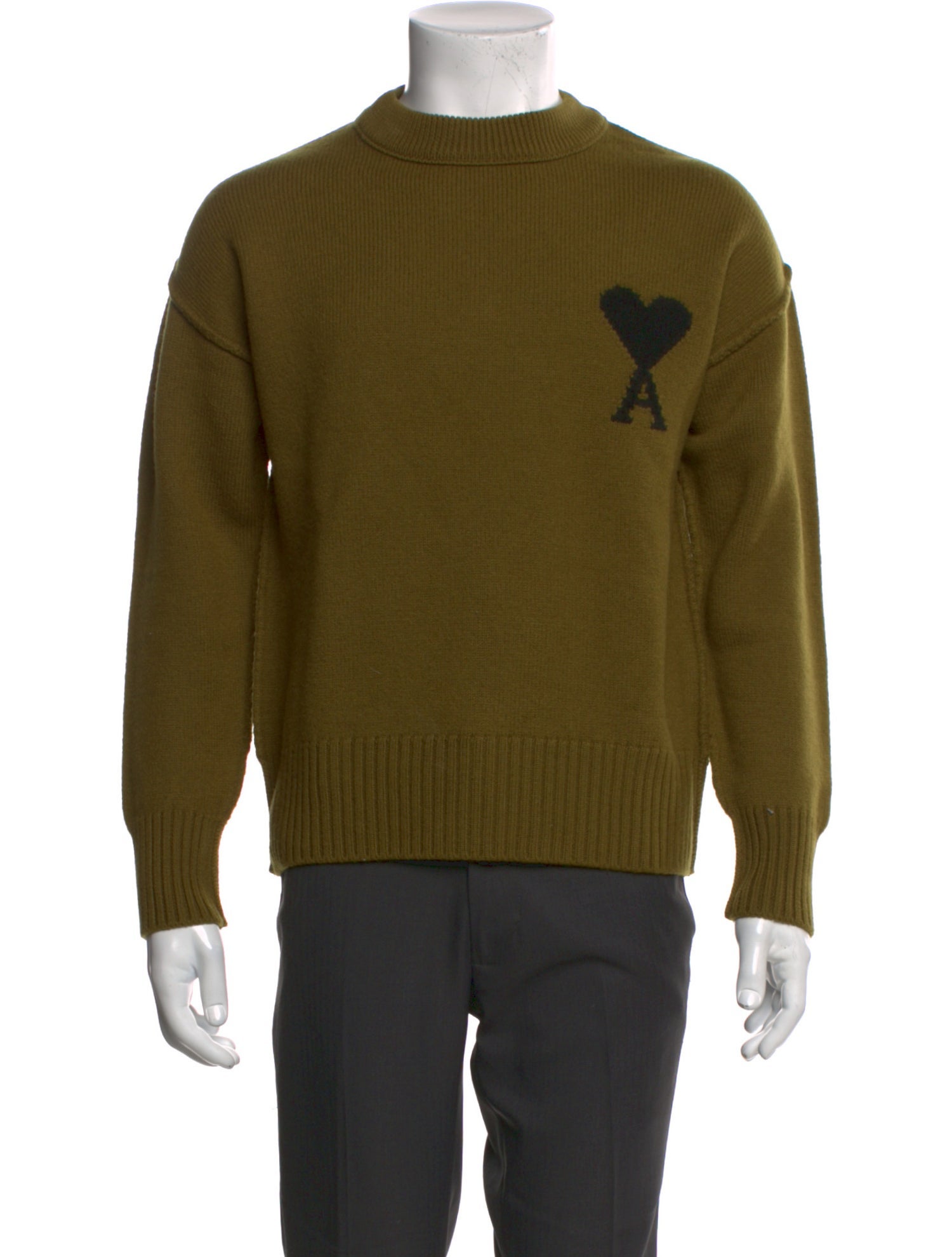 AMI Virgin Wool Graphic Print Pullover w/ Tags