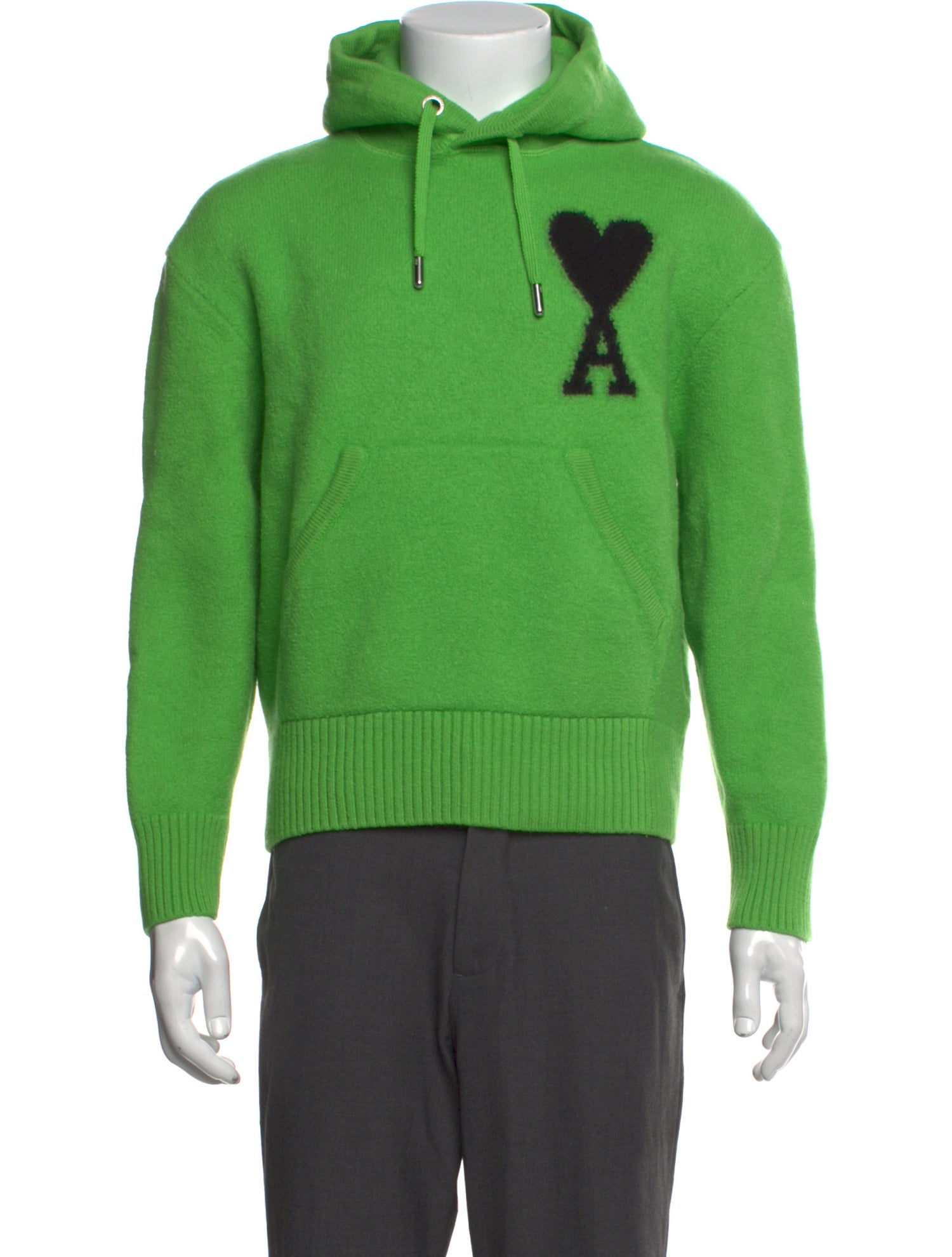 AMI Virgin Wool Graphic Print Hoodie