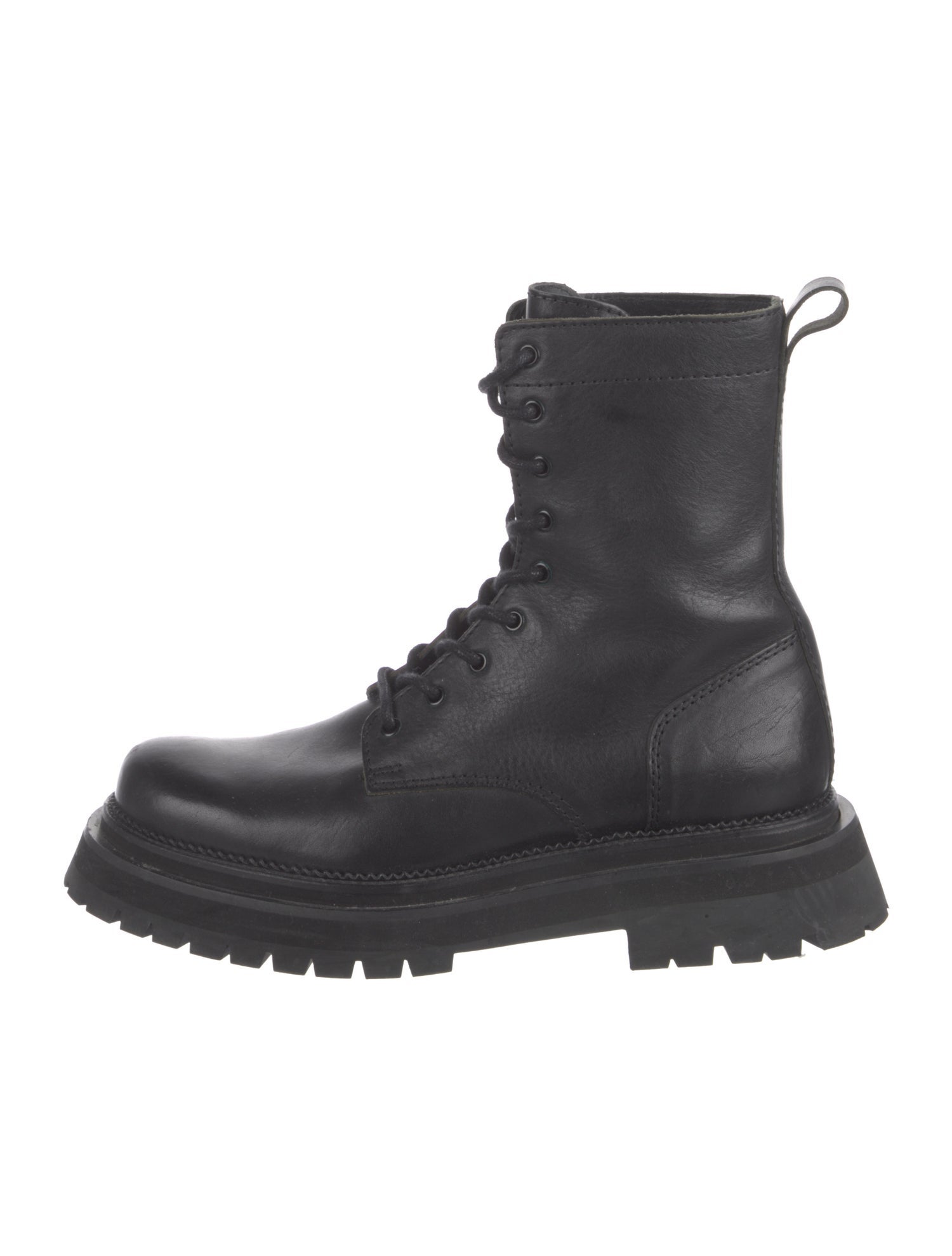 AMI Leather Combat Boots