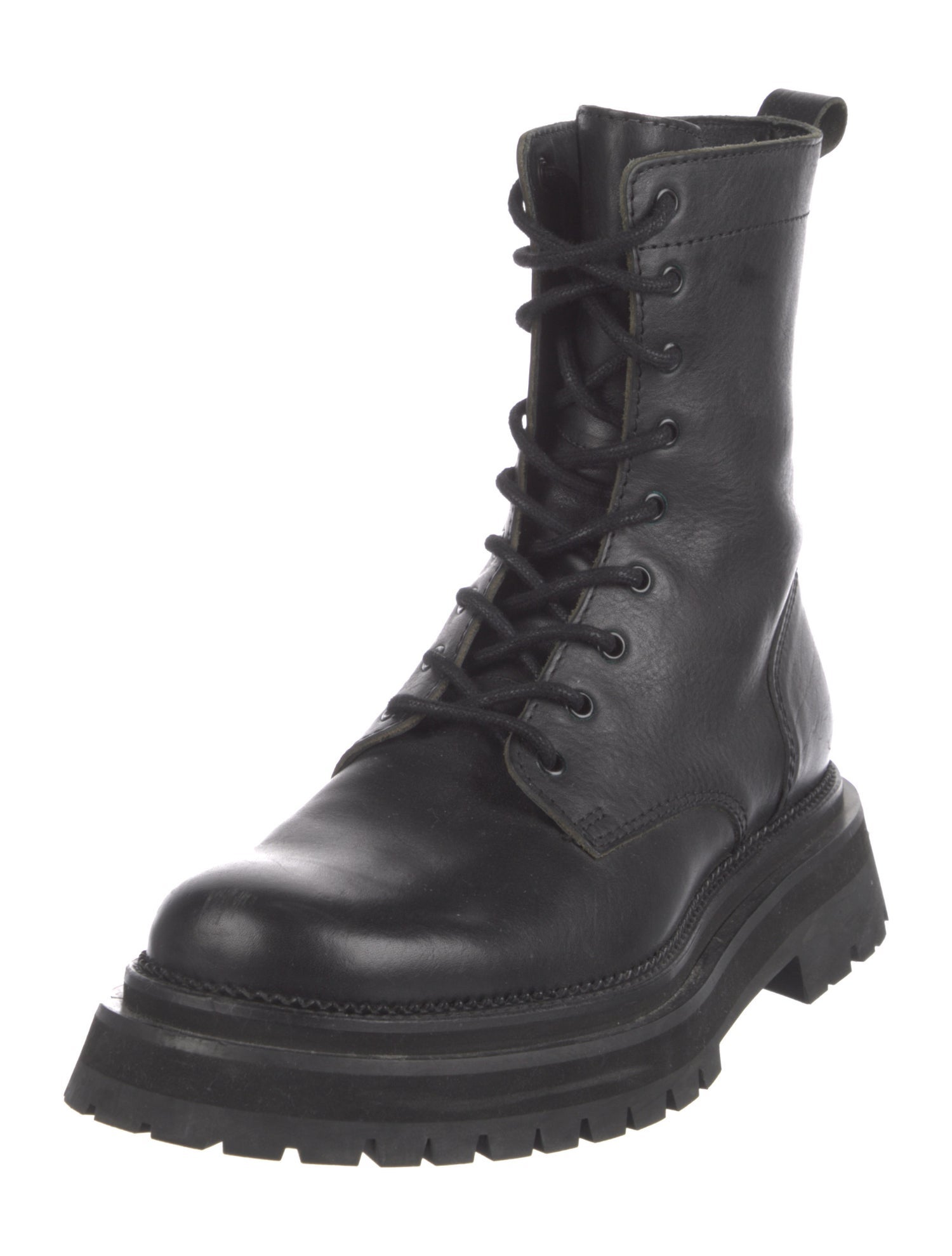 AMI Leather Combat Boots