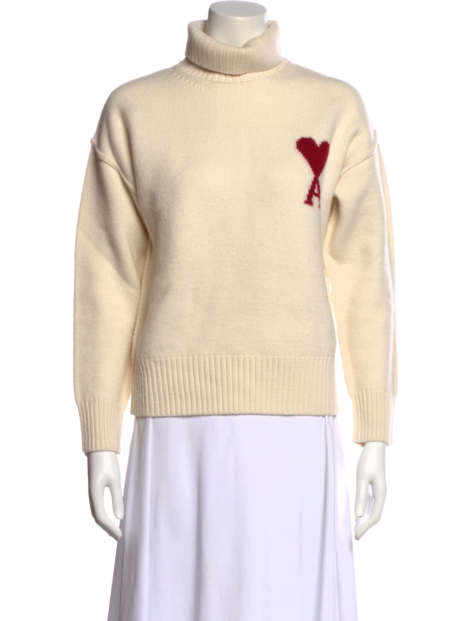 AMI Virgin Wool Graphic Print Sweatshirt