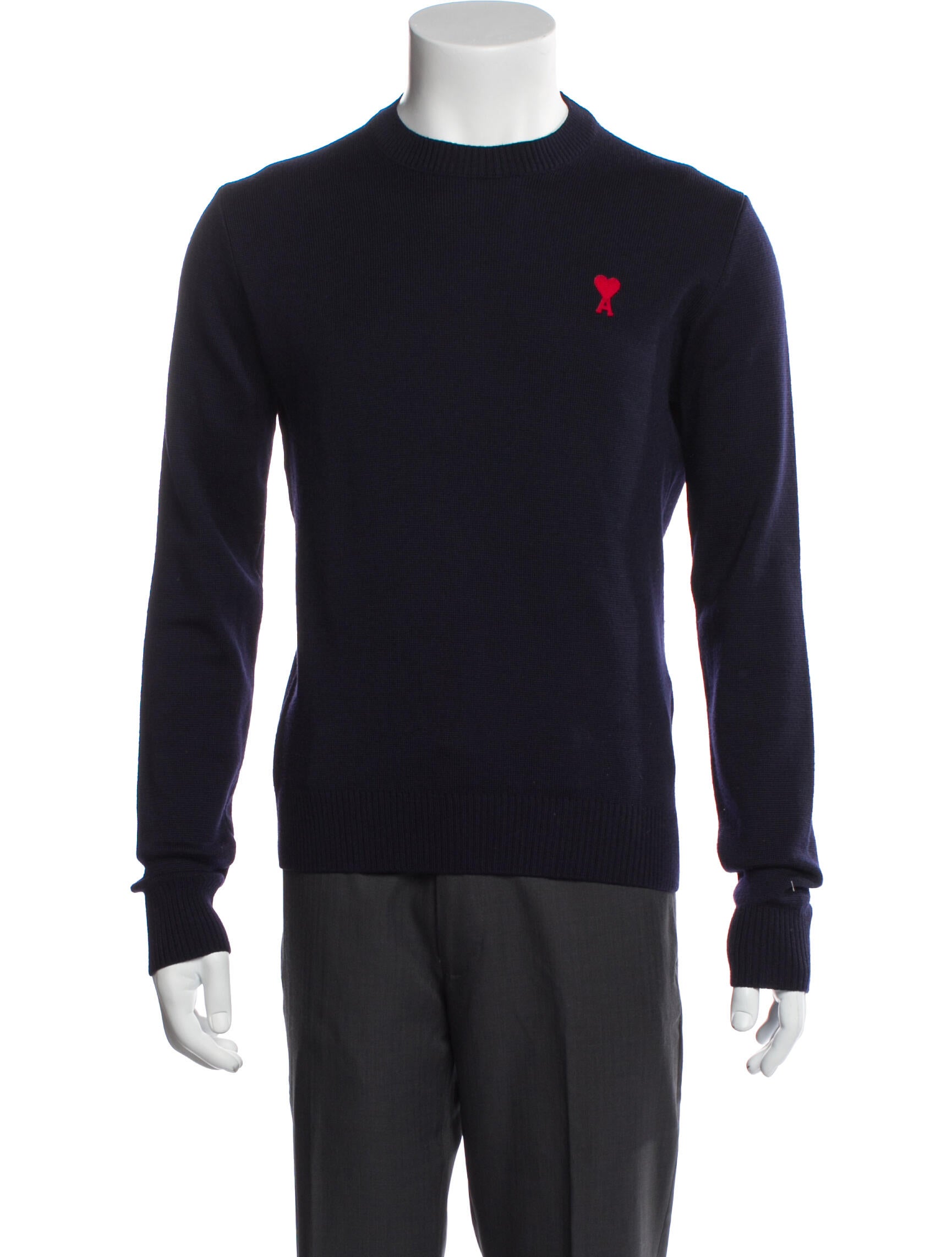 AMI Graphic Print Crew Neck Pullover