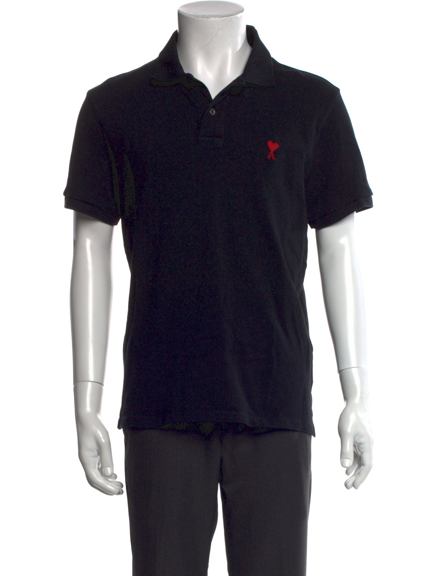 AMI Collar Short Sleeve Polo Shirt