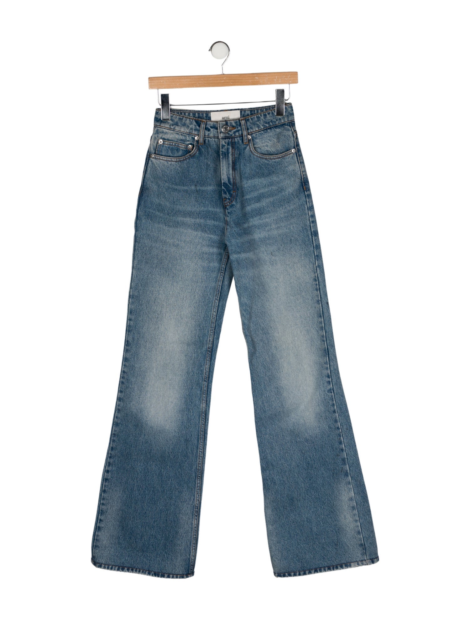 AMI High-Rise Wide Leg Jeans