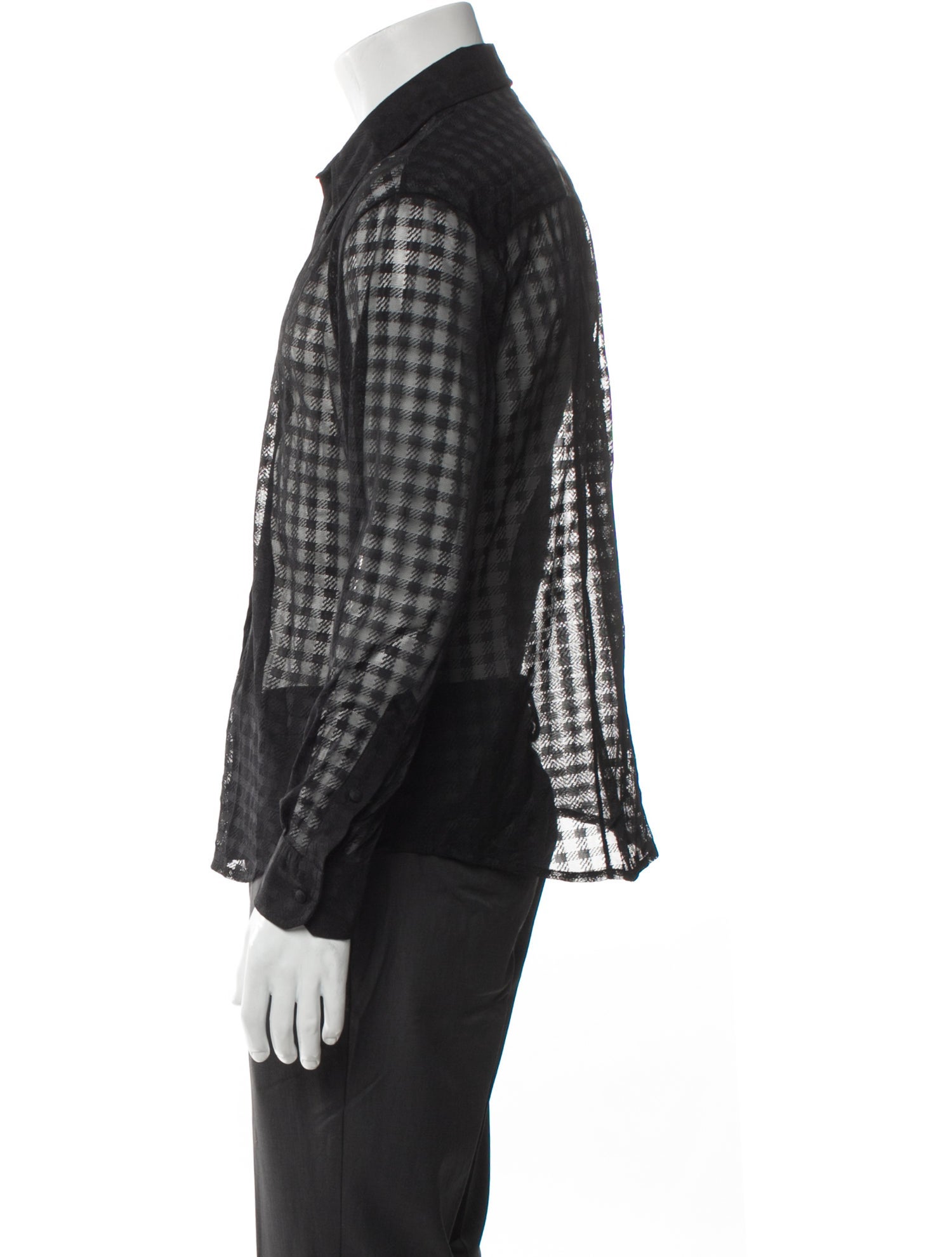 AMI Plaid Print Long Sleeve Shirt