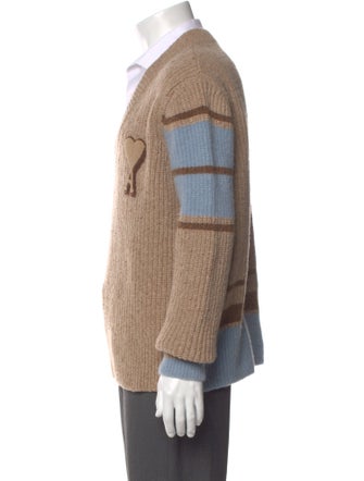 AMI Wool Colorblock Pattern Pullover