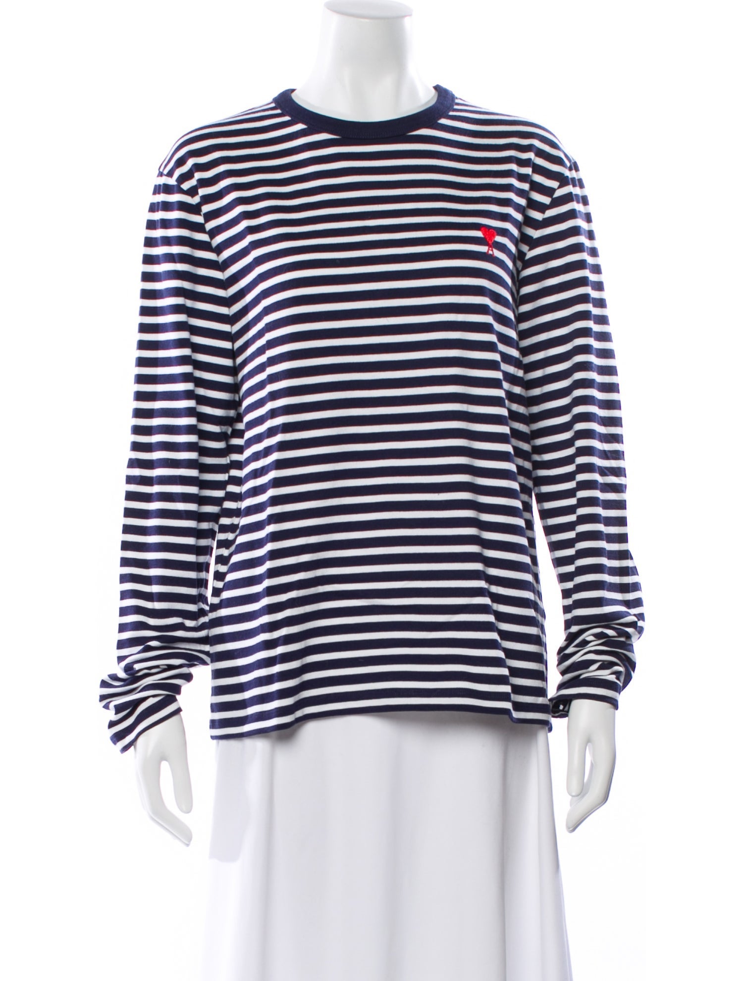 AMI Striped Crew Neck T-Shirt