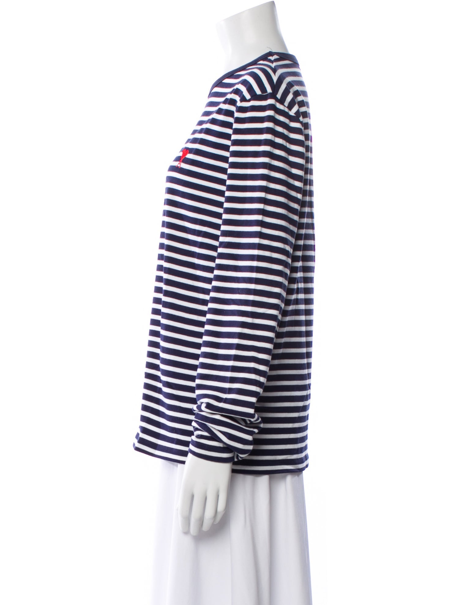 AMI Striped Crew Neck T-Shirt
