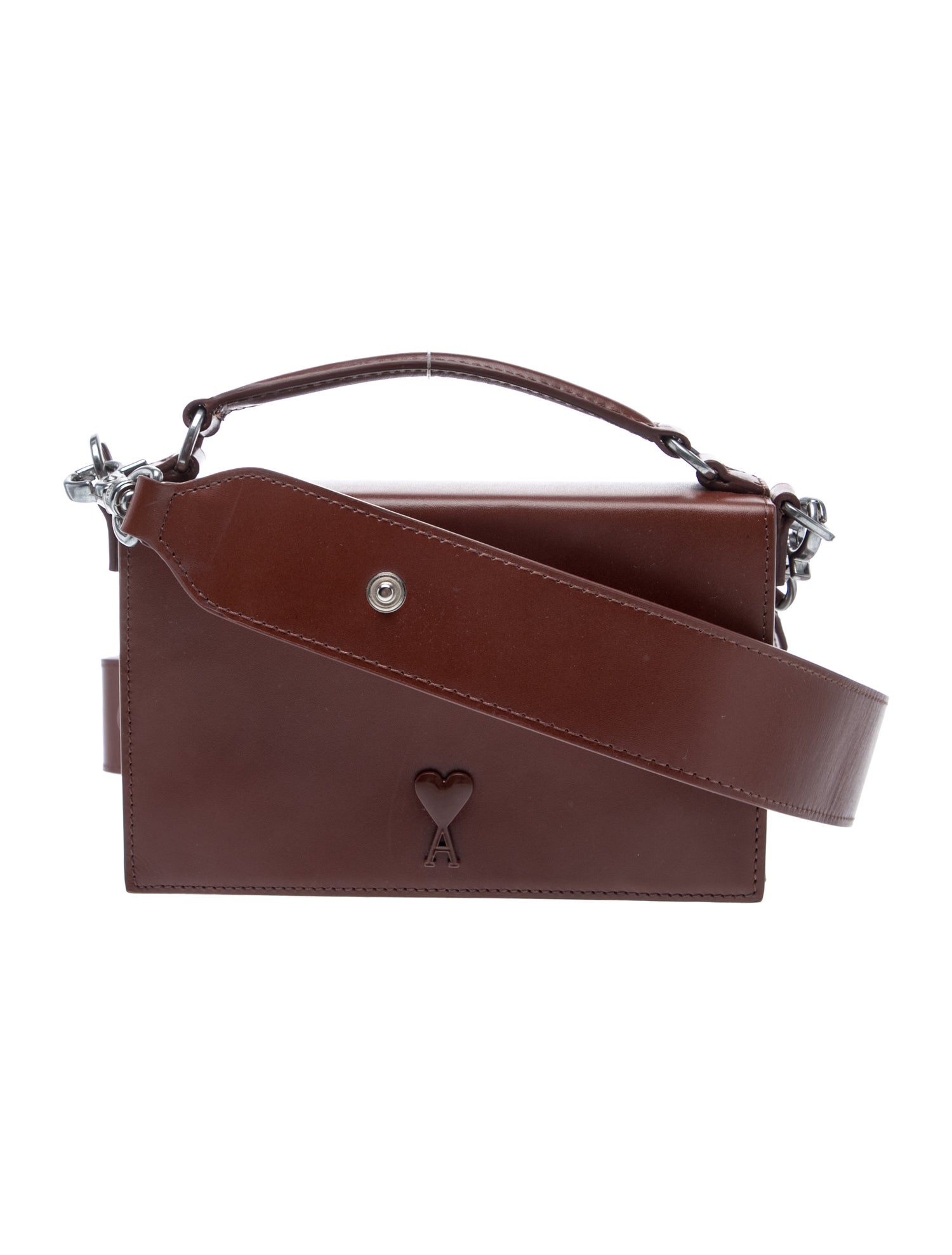 AMI Leather Crossbody Bag