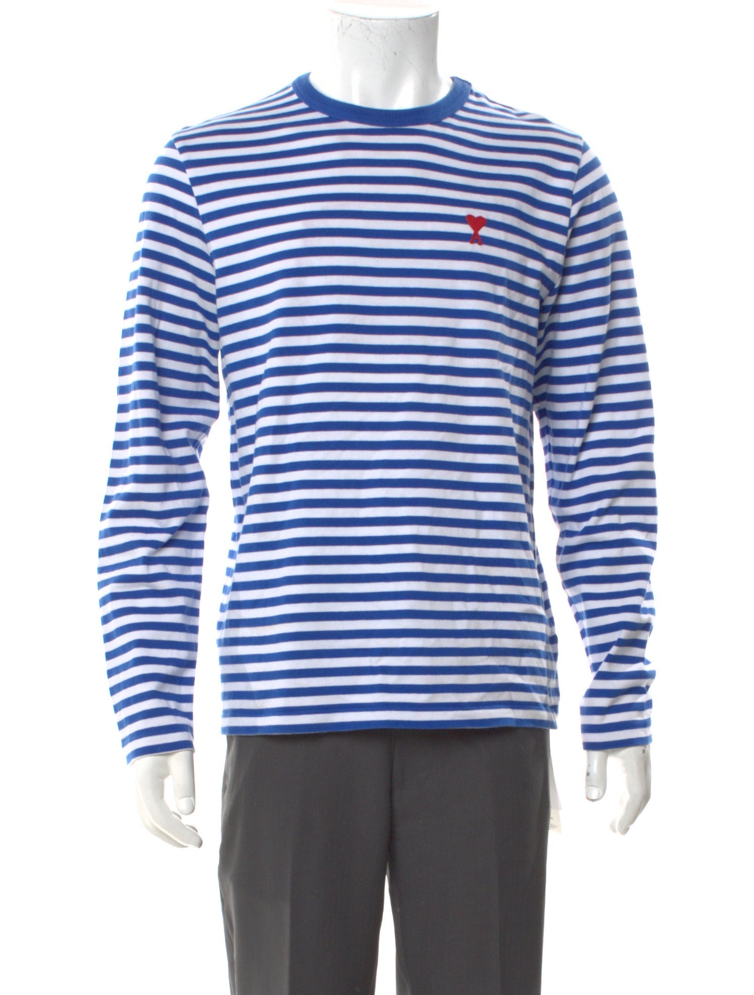 AMI Striped Crew Neck T-Shirt