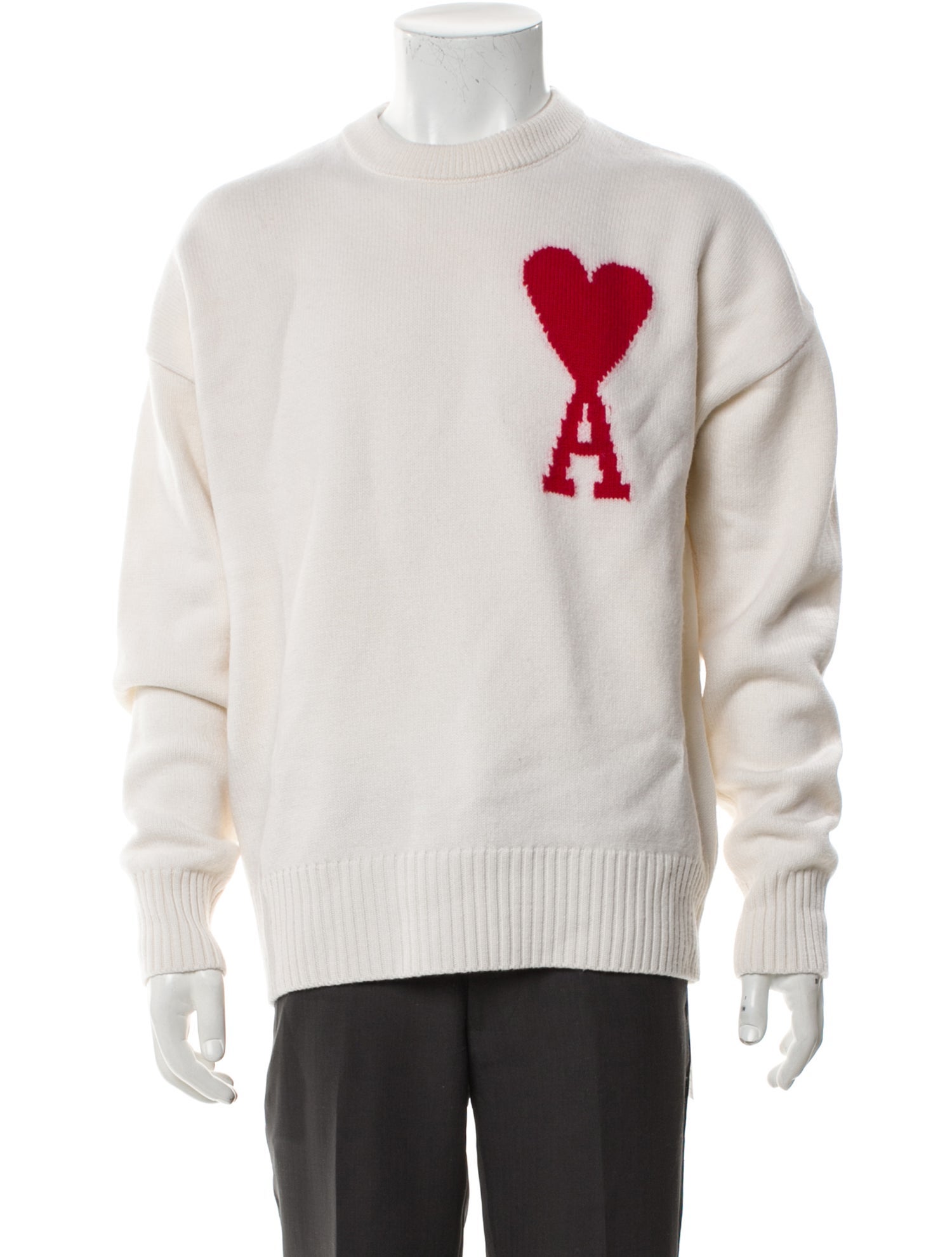 AMI Virgin Wool Graphic Print Pullover