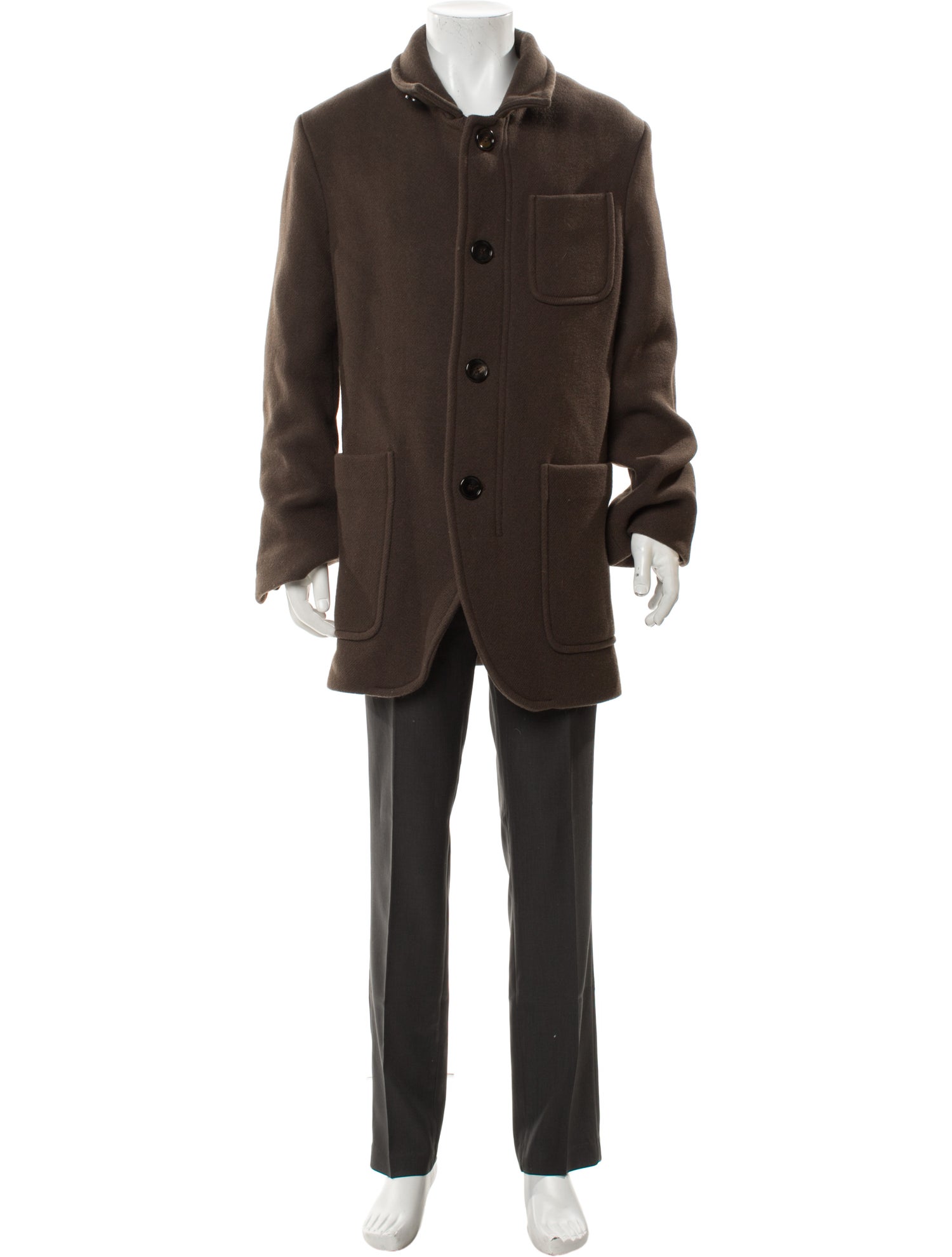 AMI Virgin Wool Overcoat