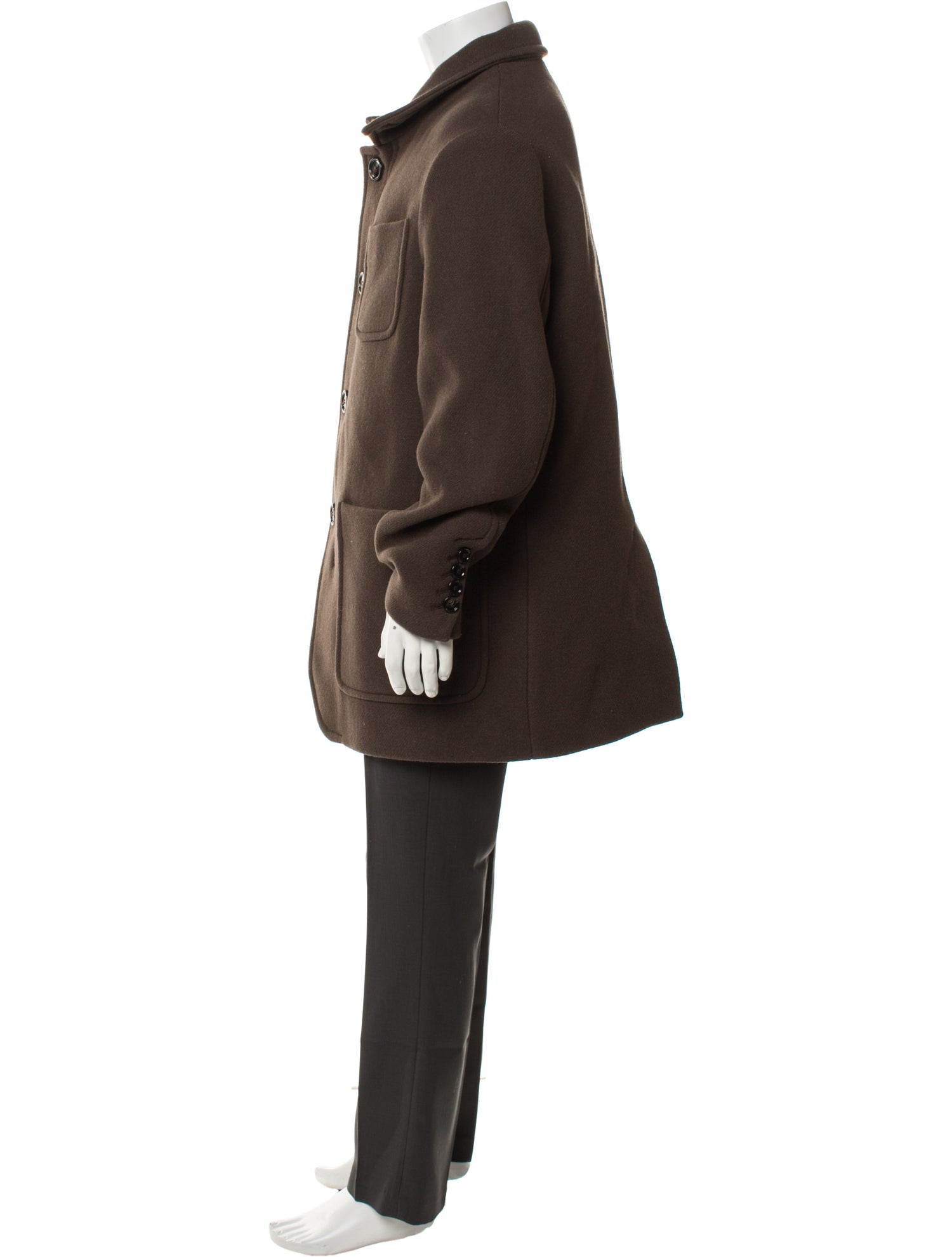 AMI Virgin Wool Overcoat