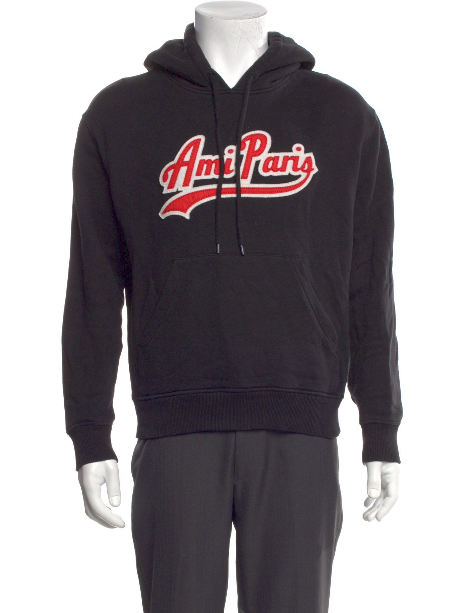 AMI Graphic Print Crew Neck Hoodie