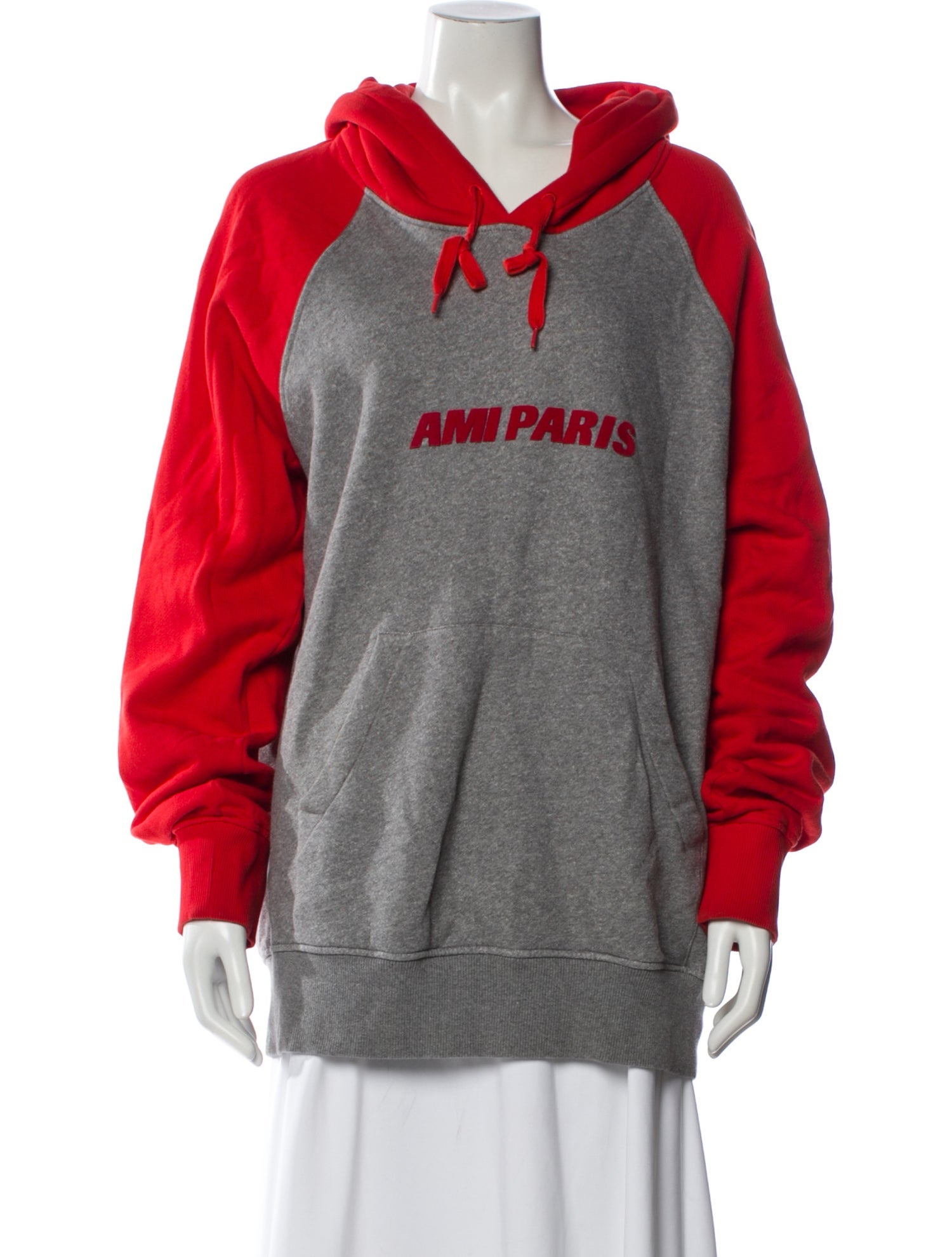 AMI Colorblock Pattern Crew Neck Hoodie