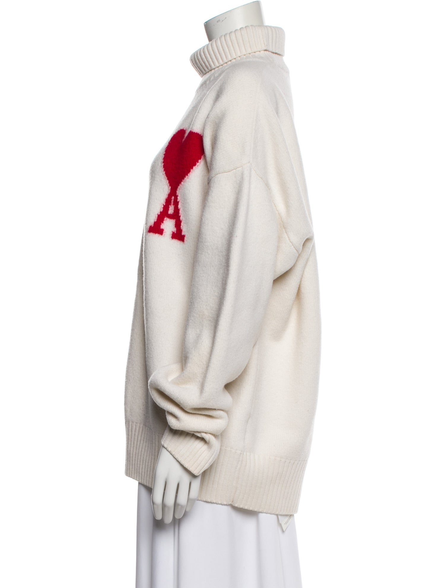 AMI Virgin Wool Graphic Print Sweater