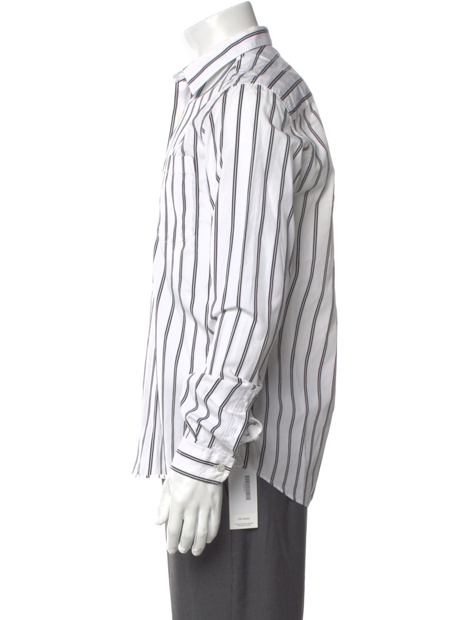 AMI Striped Long Sleeve Dress Shirt