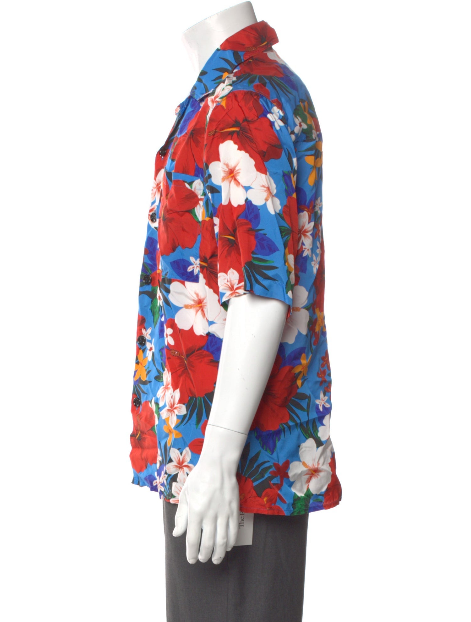 AMI Floral Print Short Sleeve Shirt