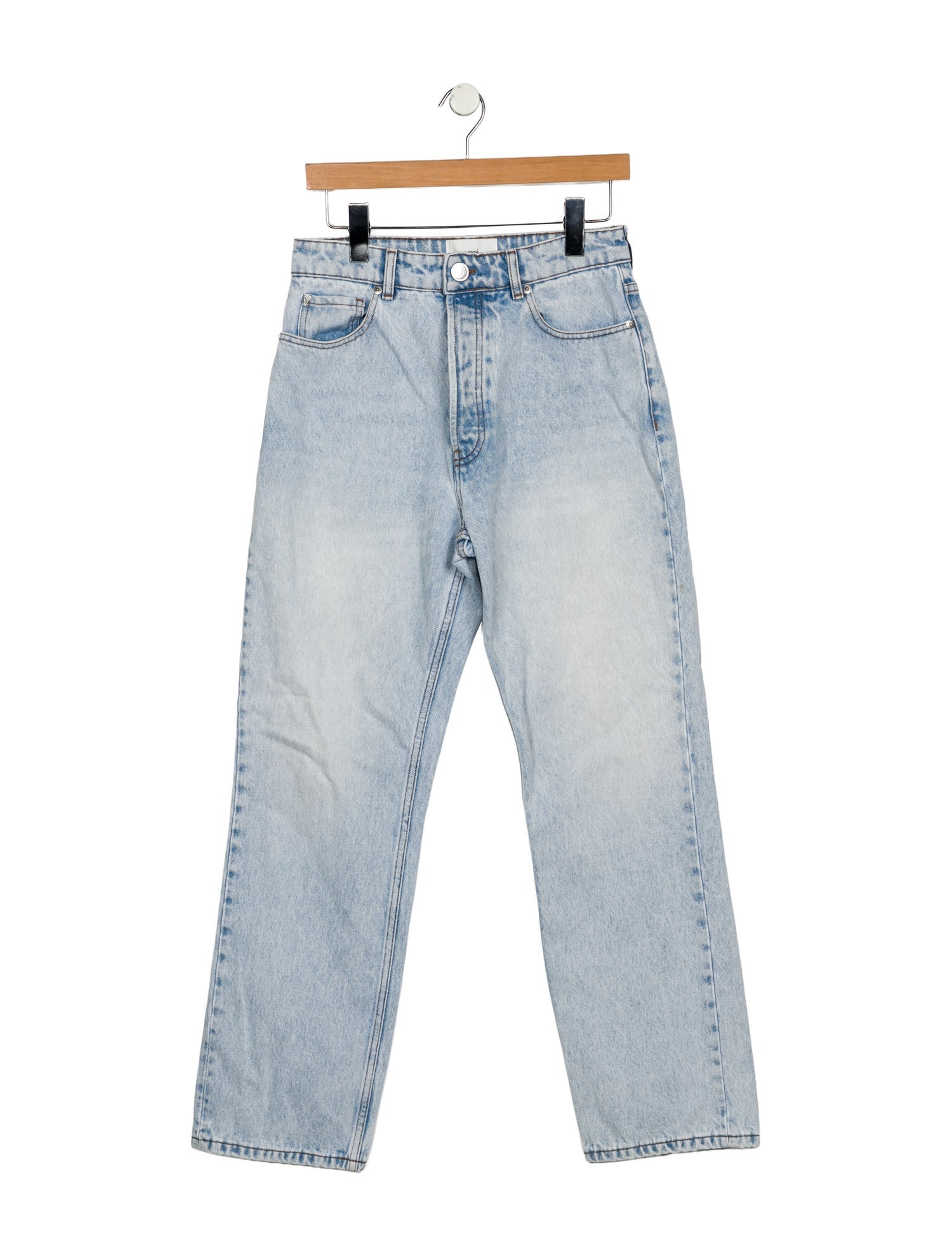 AMI High-Rise Straight Leg Jeans