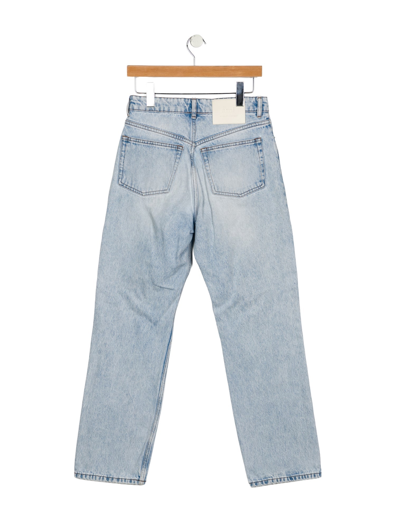AMI High-Rise Straight Leg Jeans