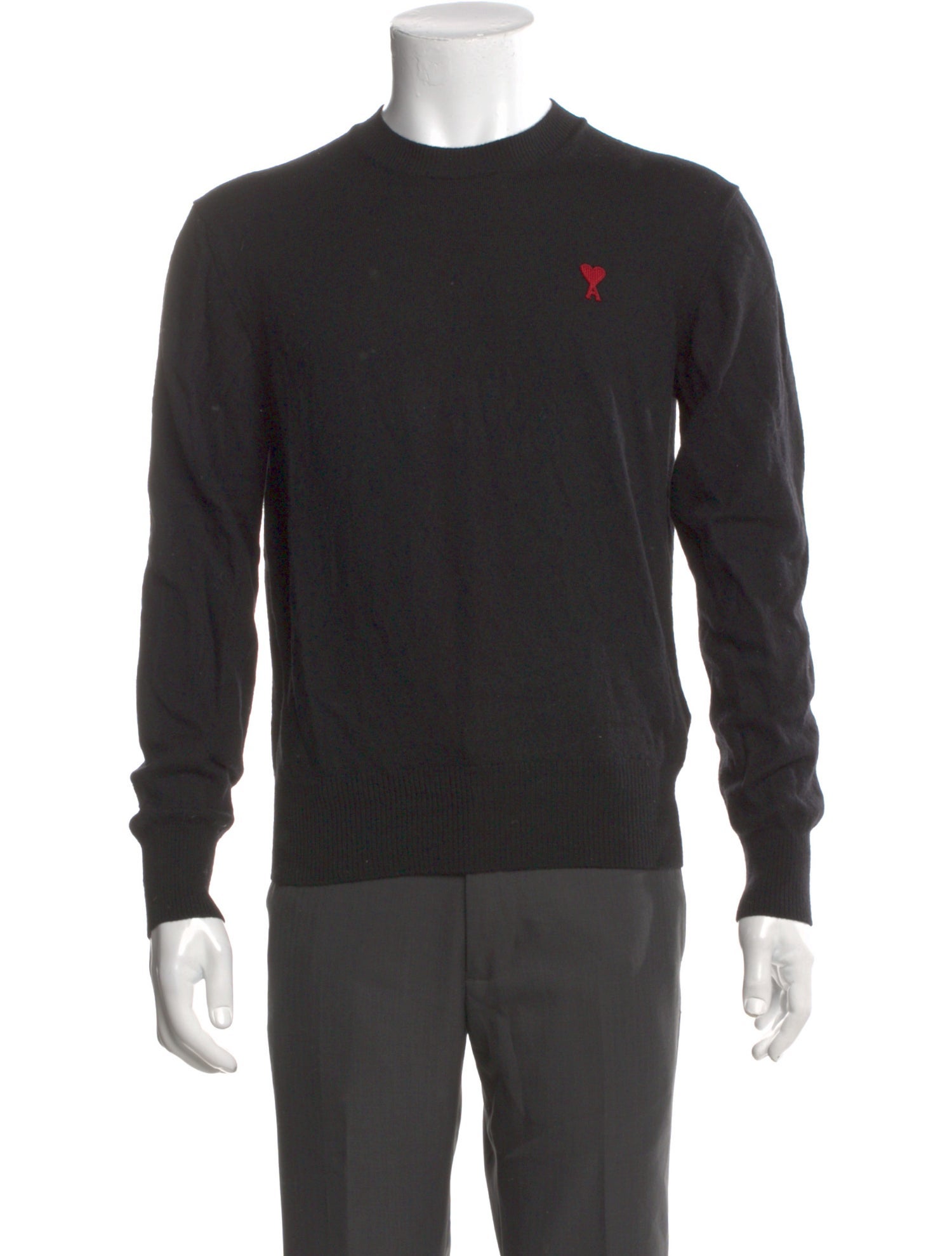 AMI Merino Wool Crew Neck Pullover