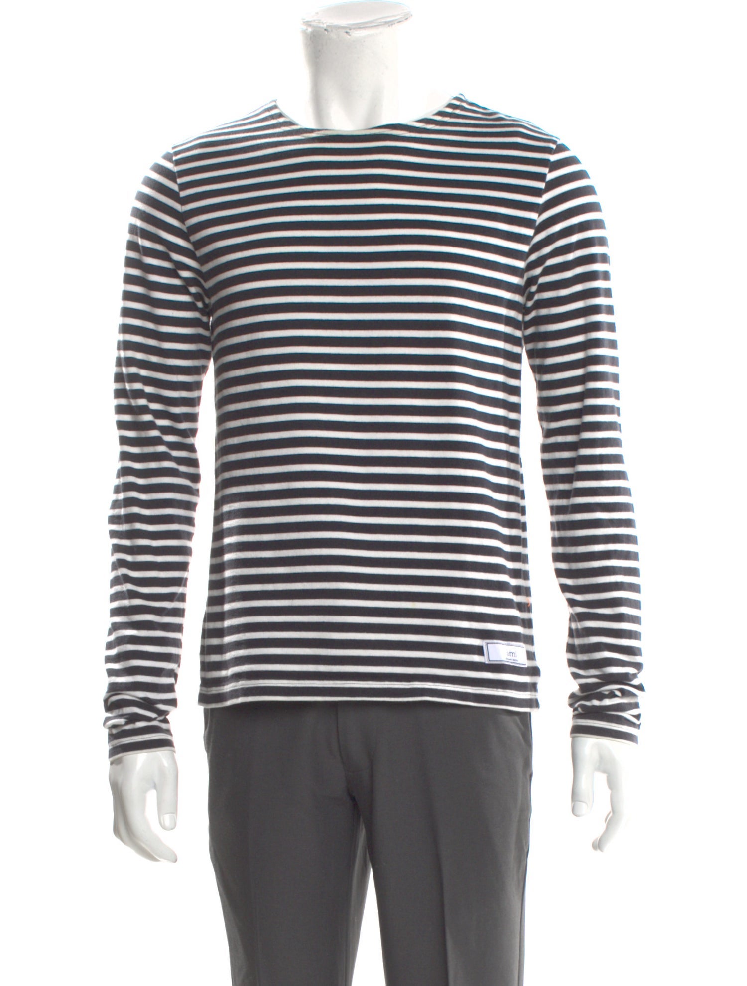 AMI Striped Crew Neck T-Shirt