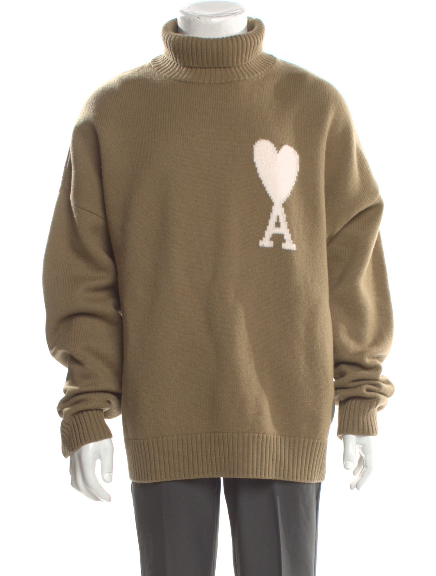 AMI Merino Wool Graphic Print Pullover