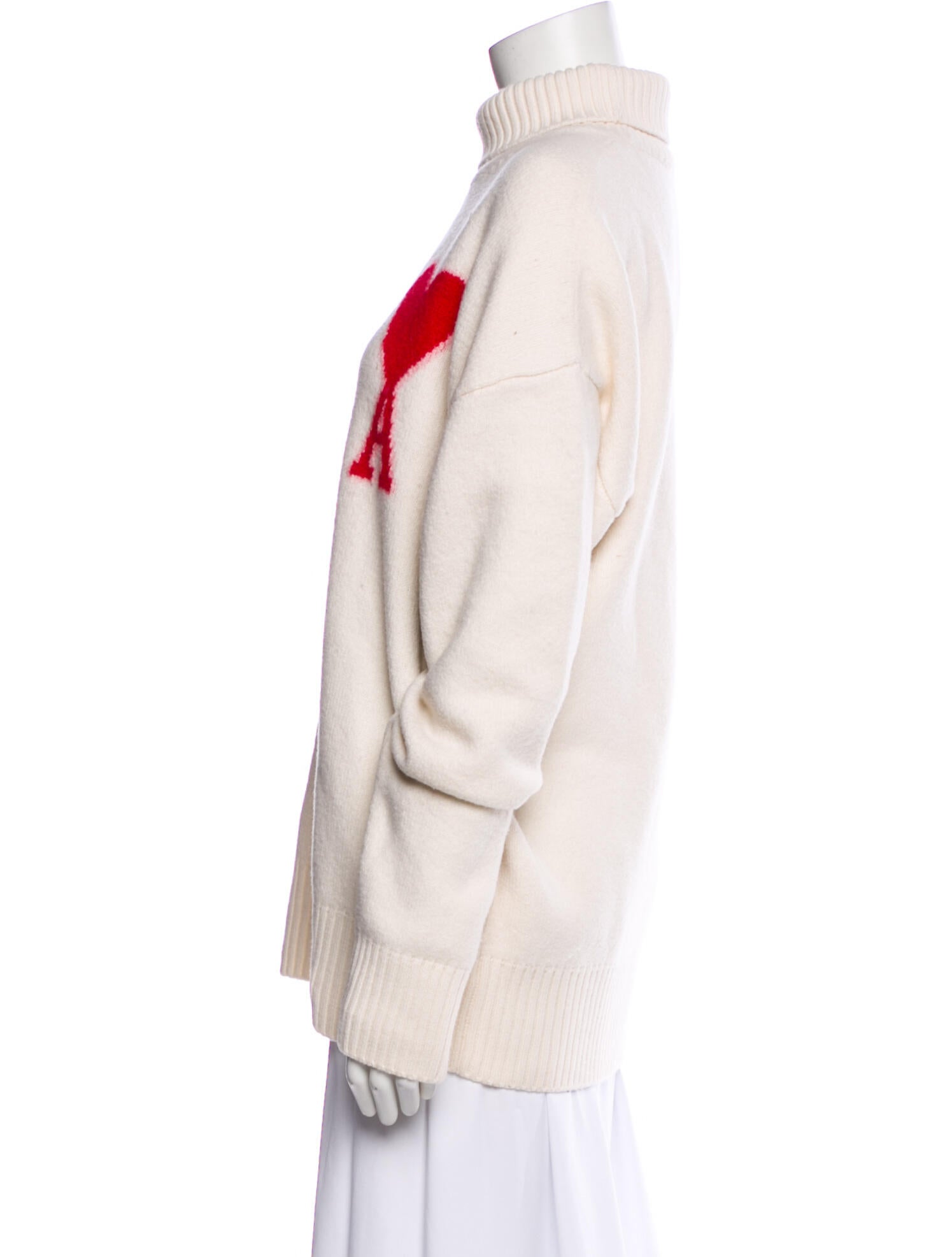 AMI Virgin Wool Graphic Print Sweater