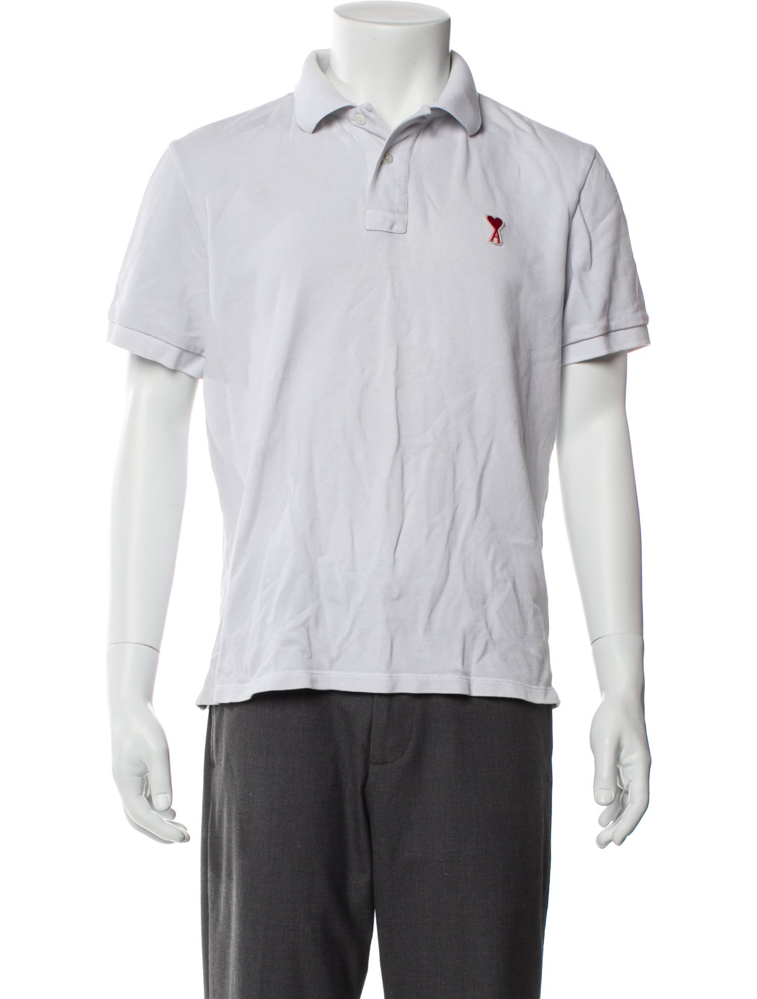 AMI Collar Short Sleeve Polo Shirt