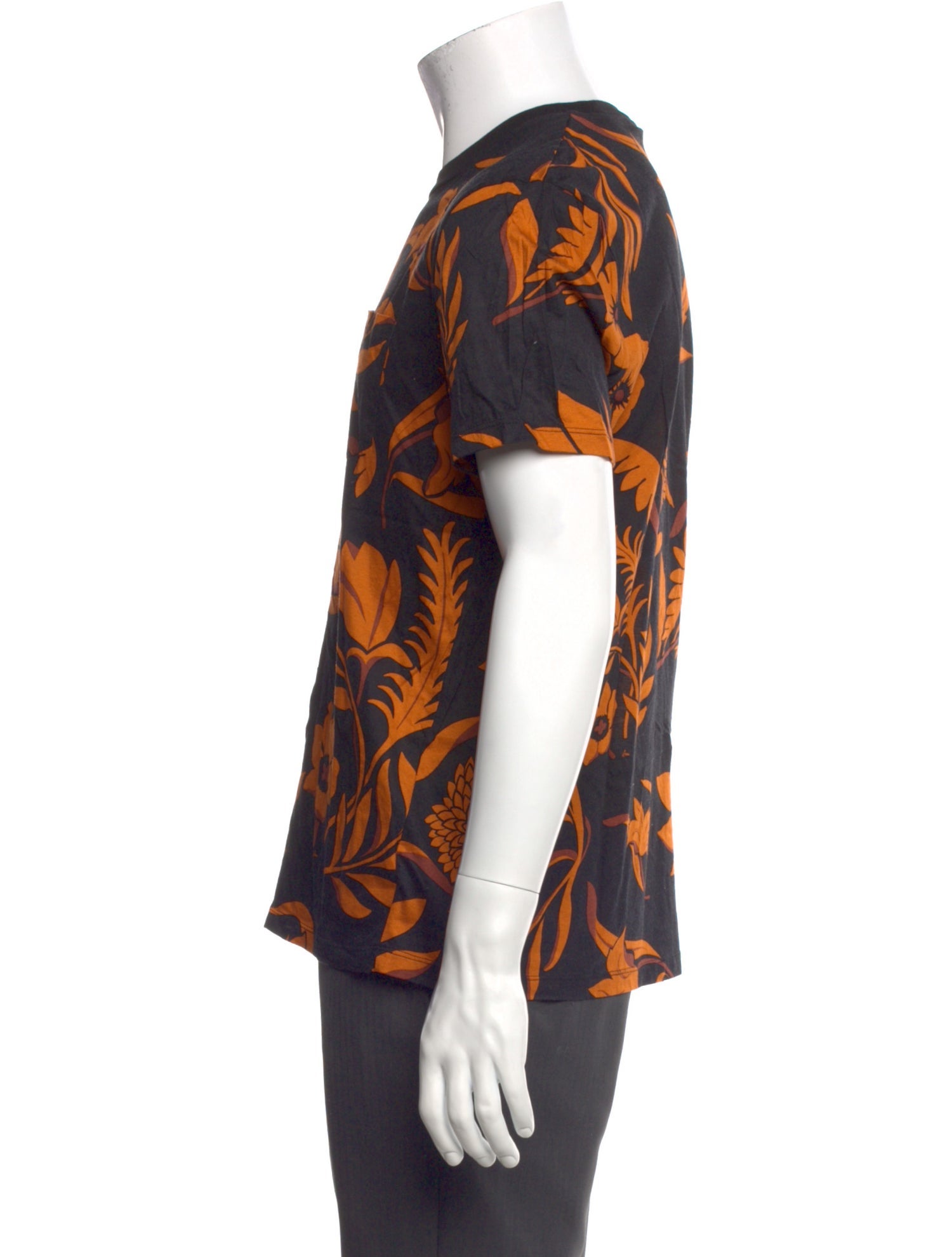 AMI Floral Print Short Sleeve Shirt