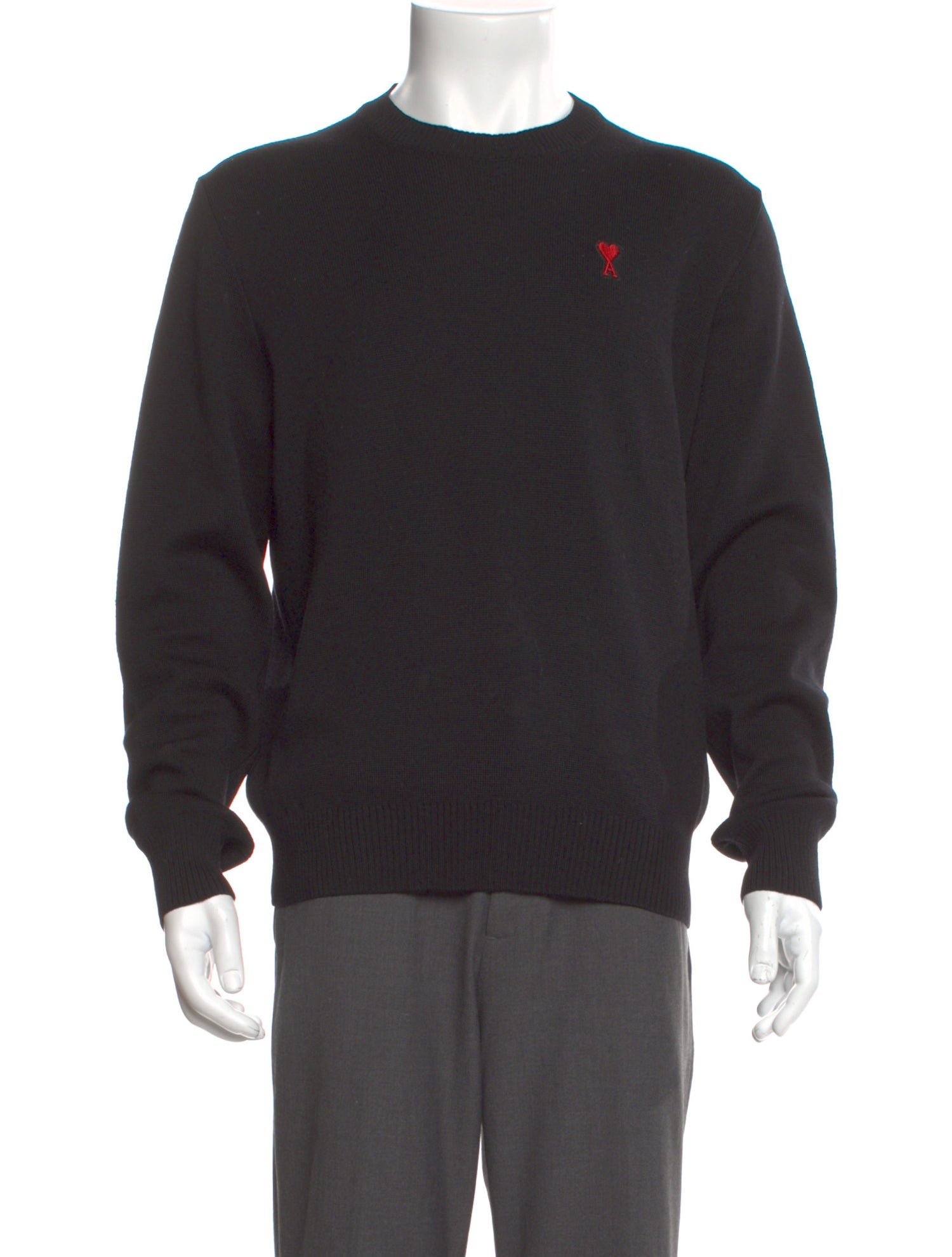 AMI Merino Wool Graphic Print Pullover