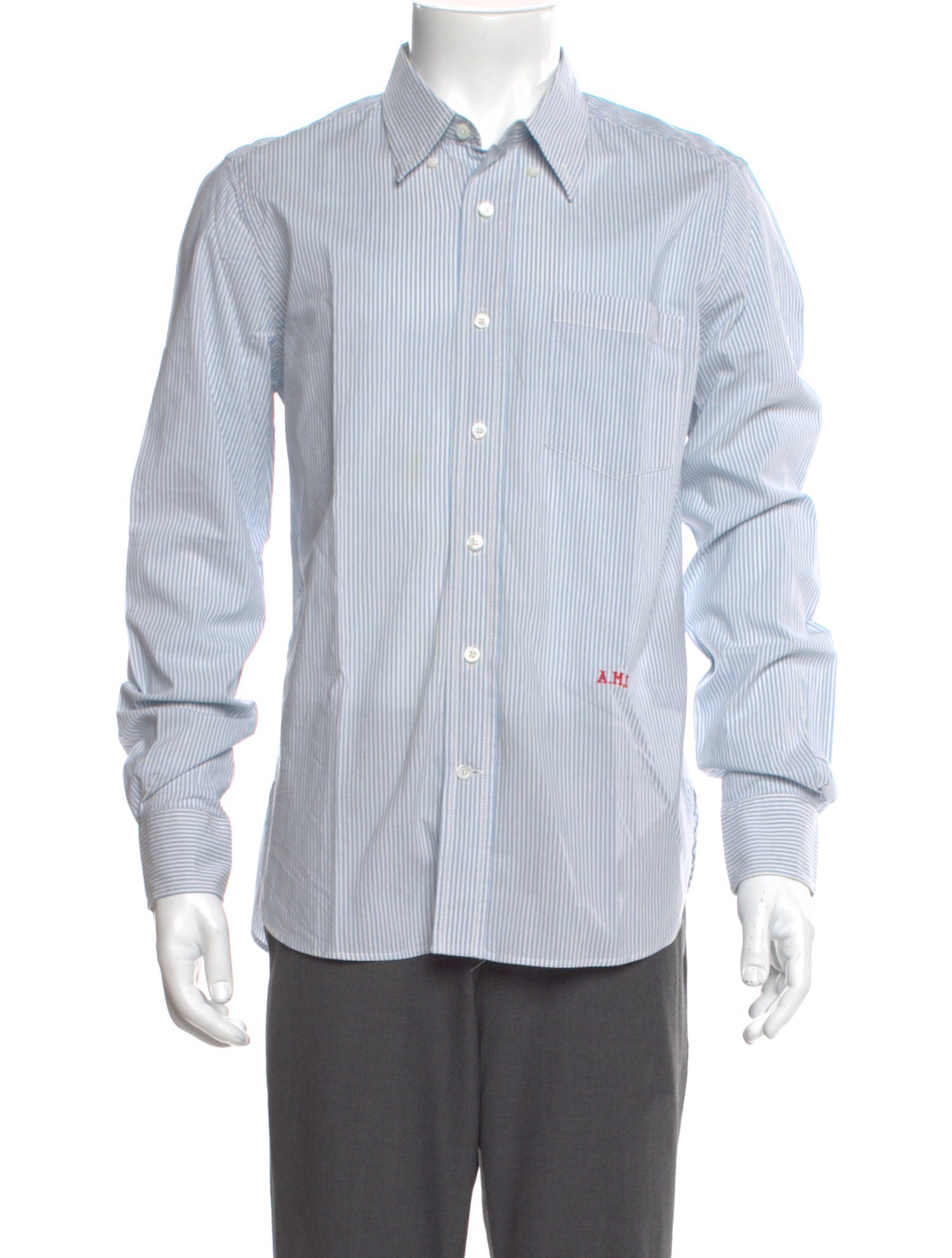 AMI Striped Long Sleeve Shirt