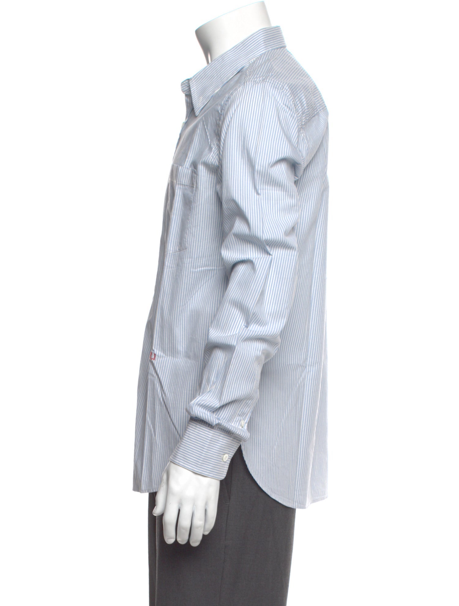 AMI Striped Long Sleeve Shirt