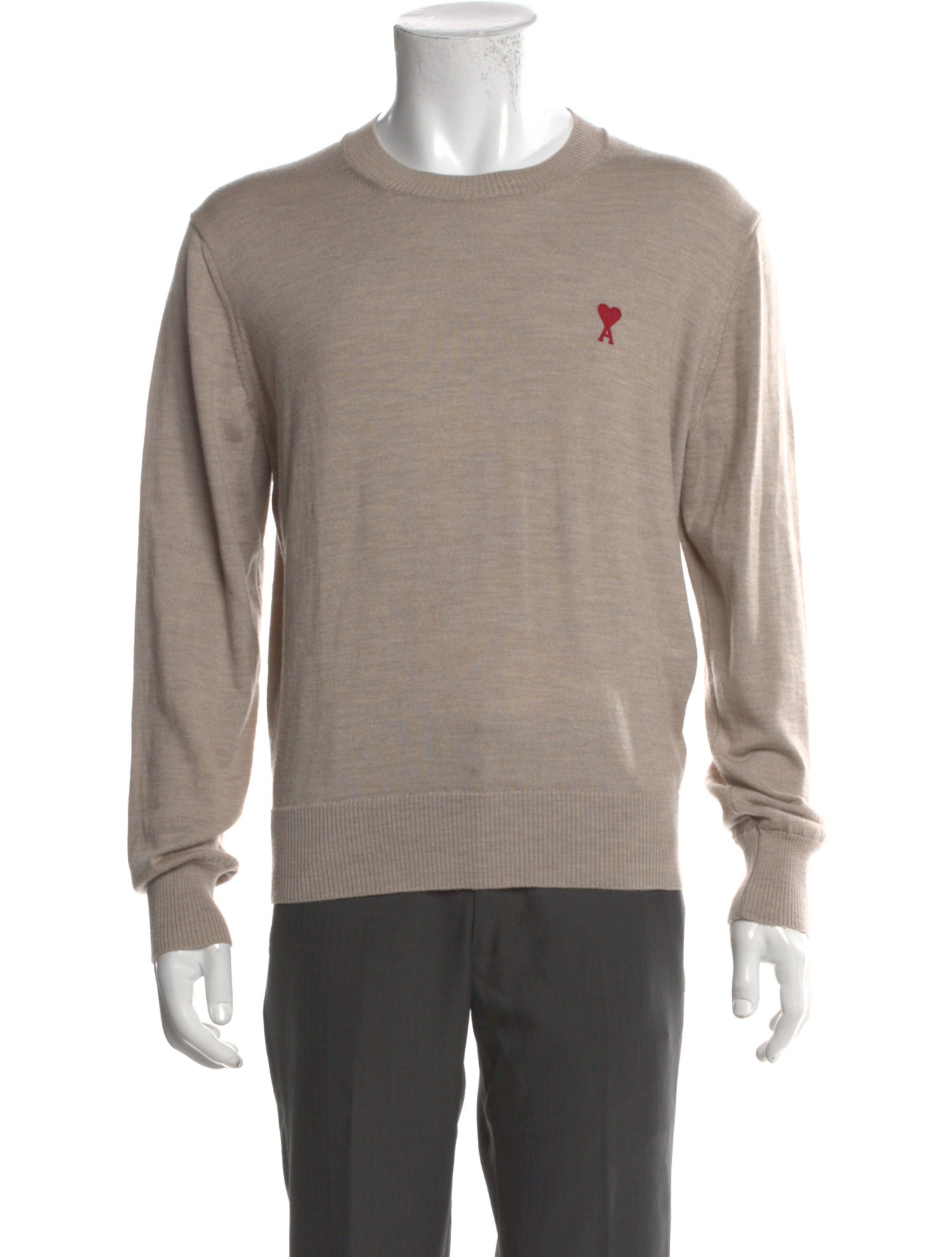 AMI Merino Wool Crew Neck Pullover