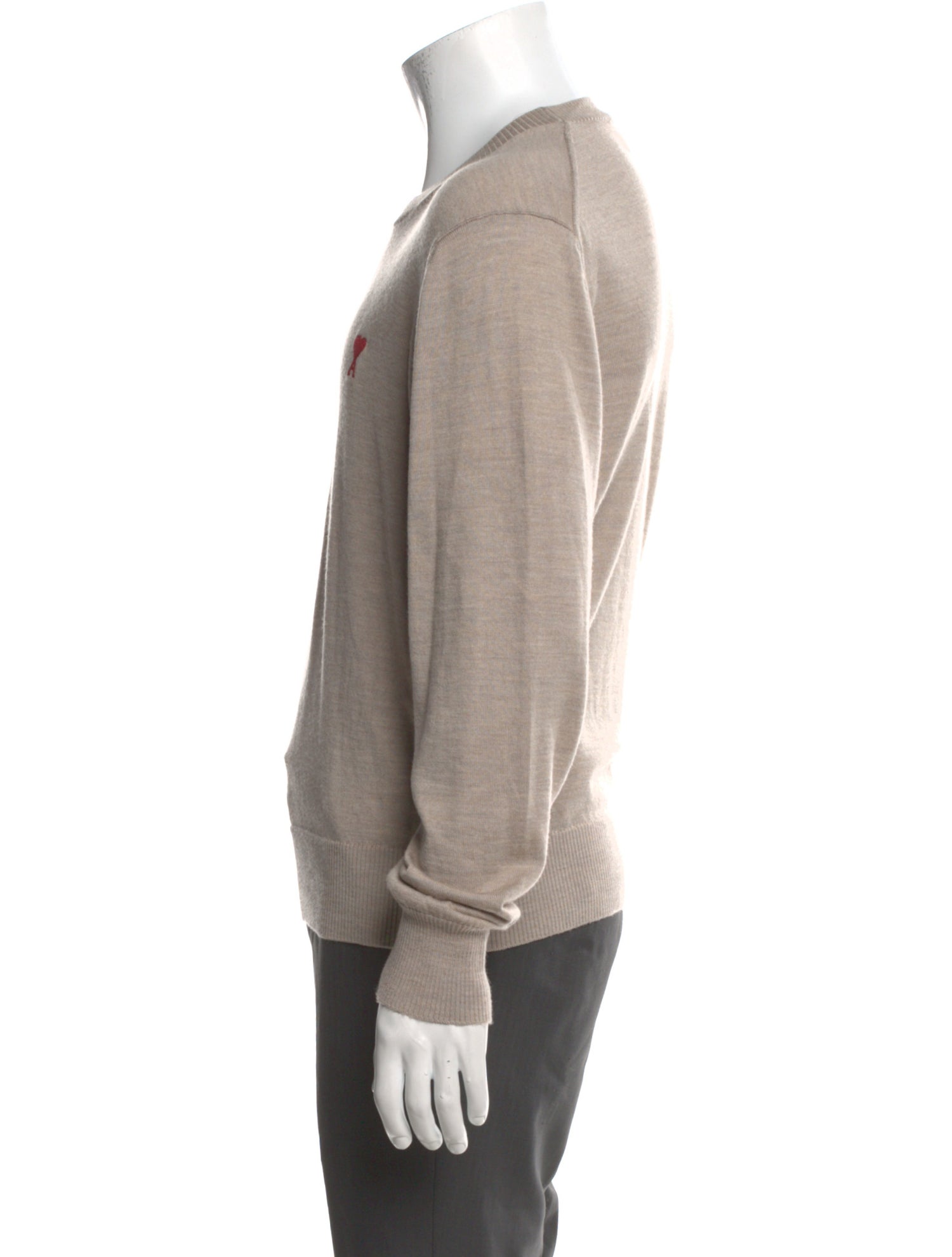 AMI Merino Wool Crew Neck Pullover