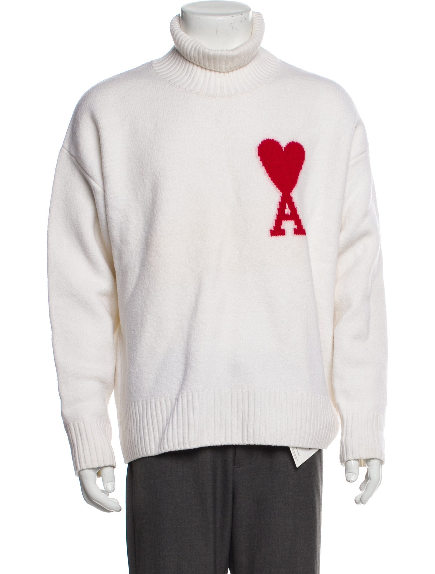 AMI Virgin Wool Graphic Print Pullover